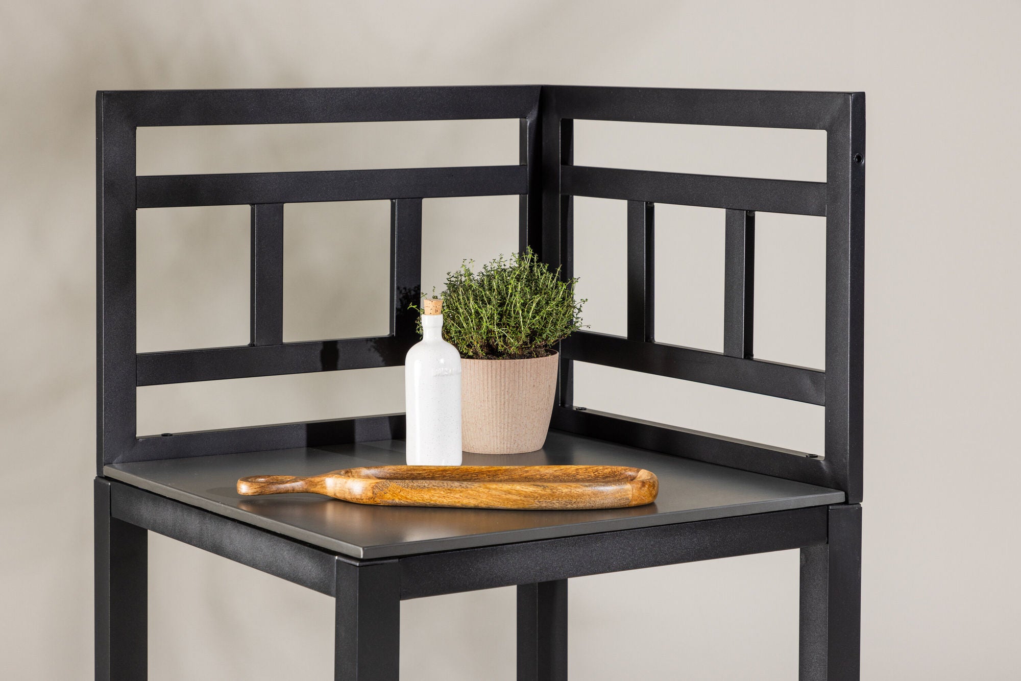 Venture Home Alicante garden kitchen corner bord black/fiber concrete