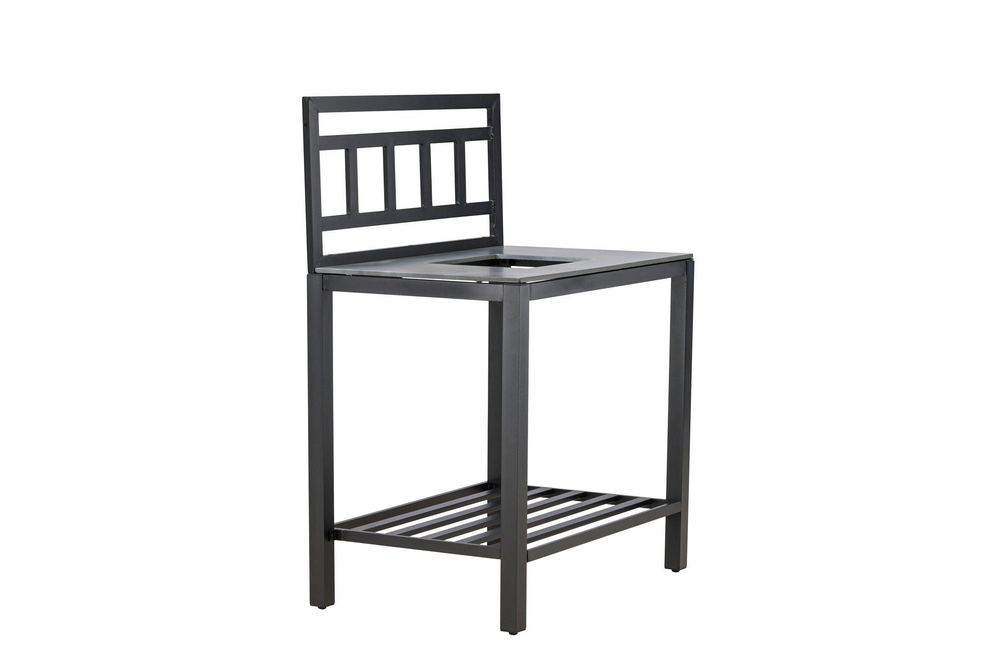 Venture Home Alicante garden kitchen bord with hole black/fiber concrete