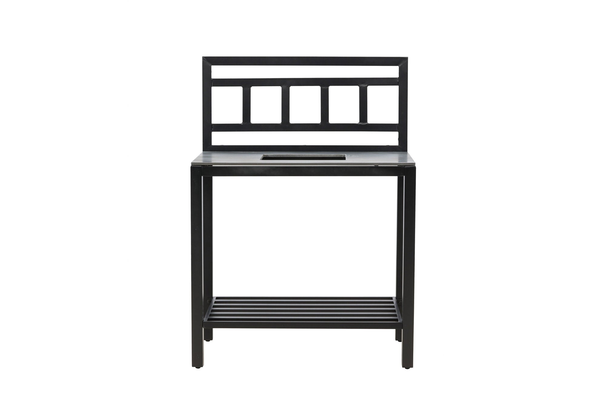 Venture Home Alicante garden kitchen bord with hole black/fiber concrete