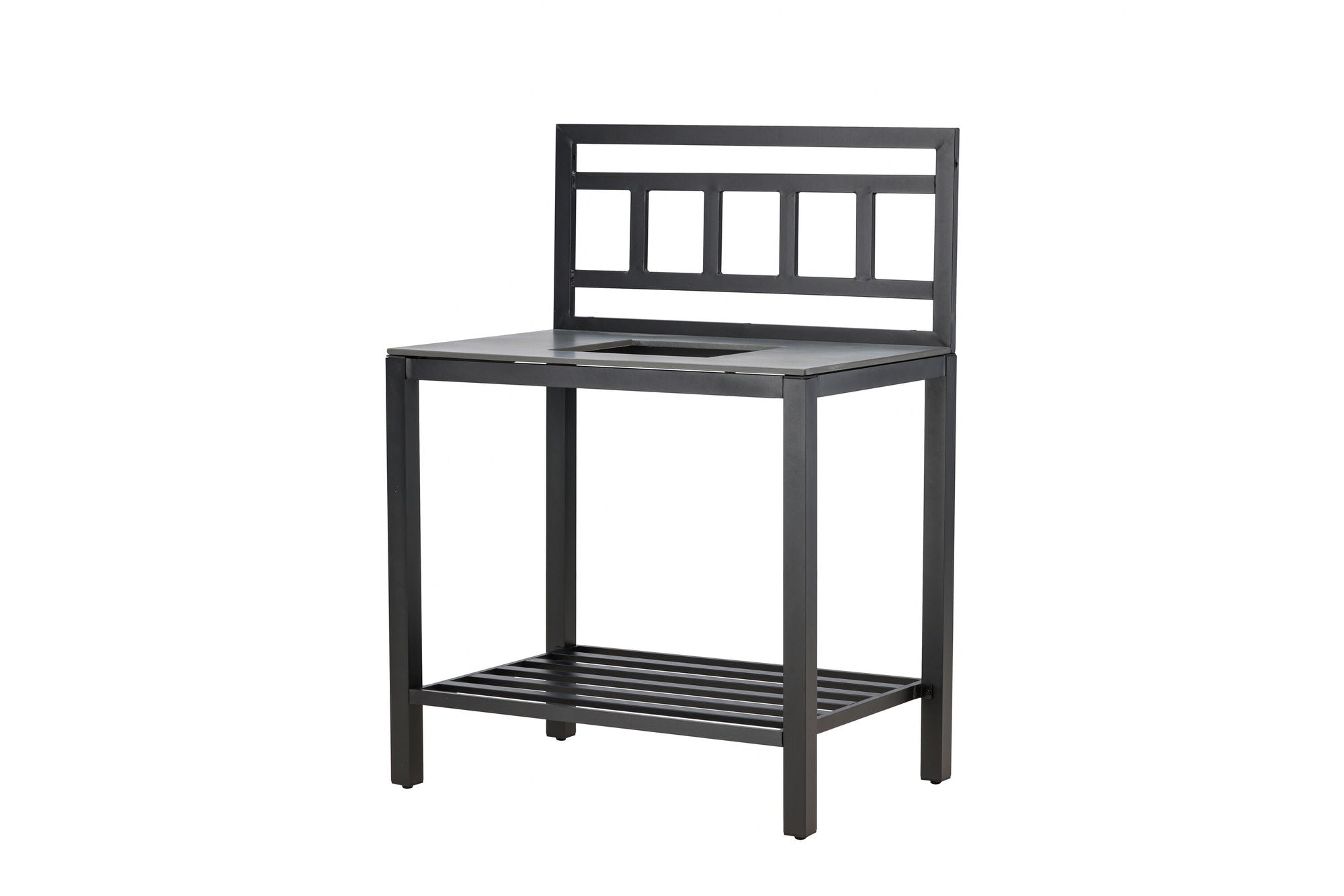 Venture Home Alicante garden kitchen bord with hole black/fiber concrete