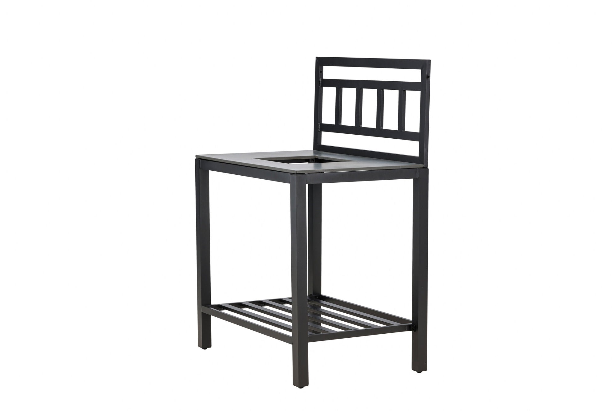Venture Home Alicante garden kitchen bord with hole black/fiber concrete