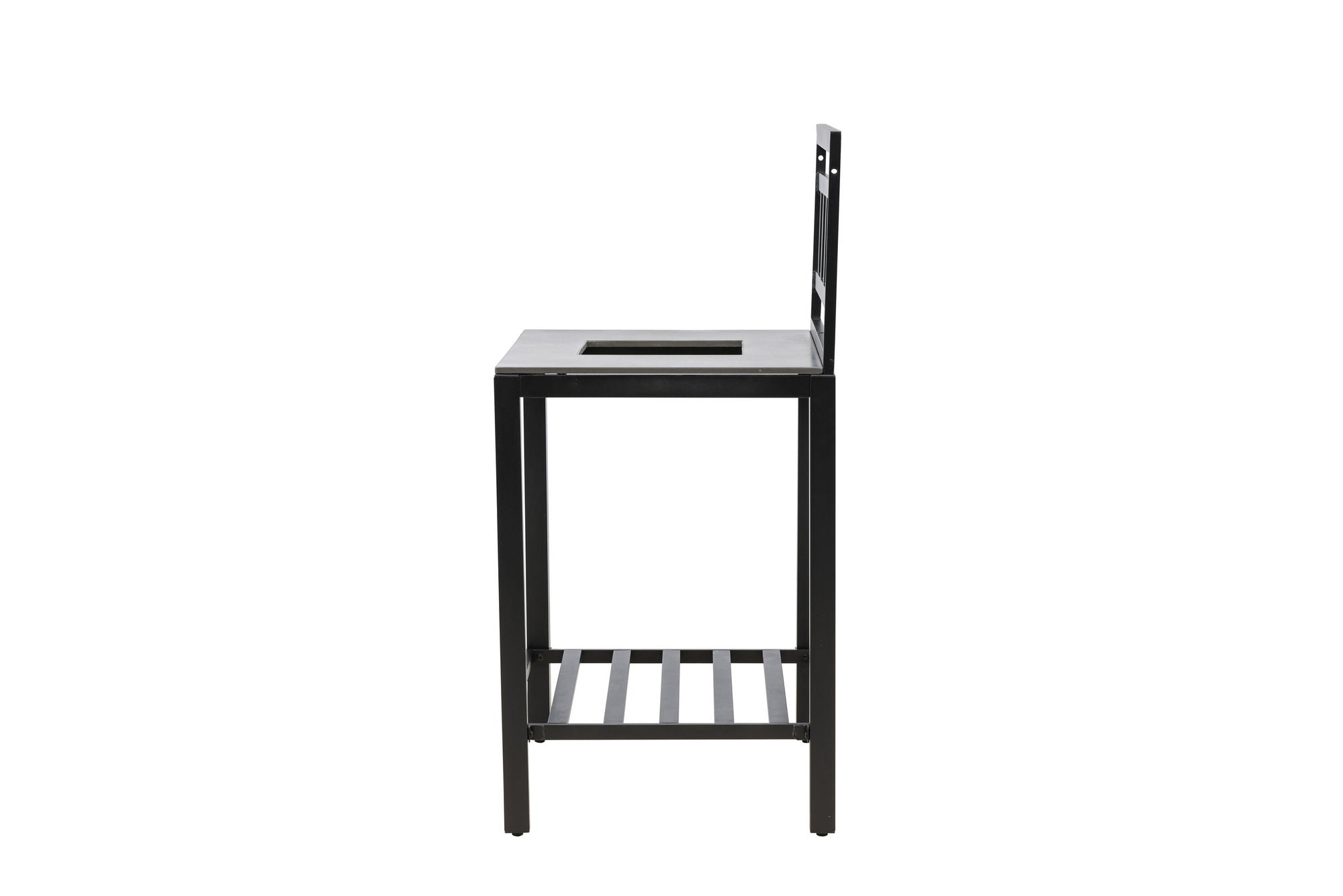 Venture Home Alicante garden kitchen bord with hole black/fiber concrete