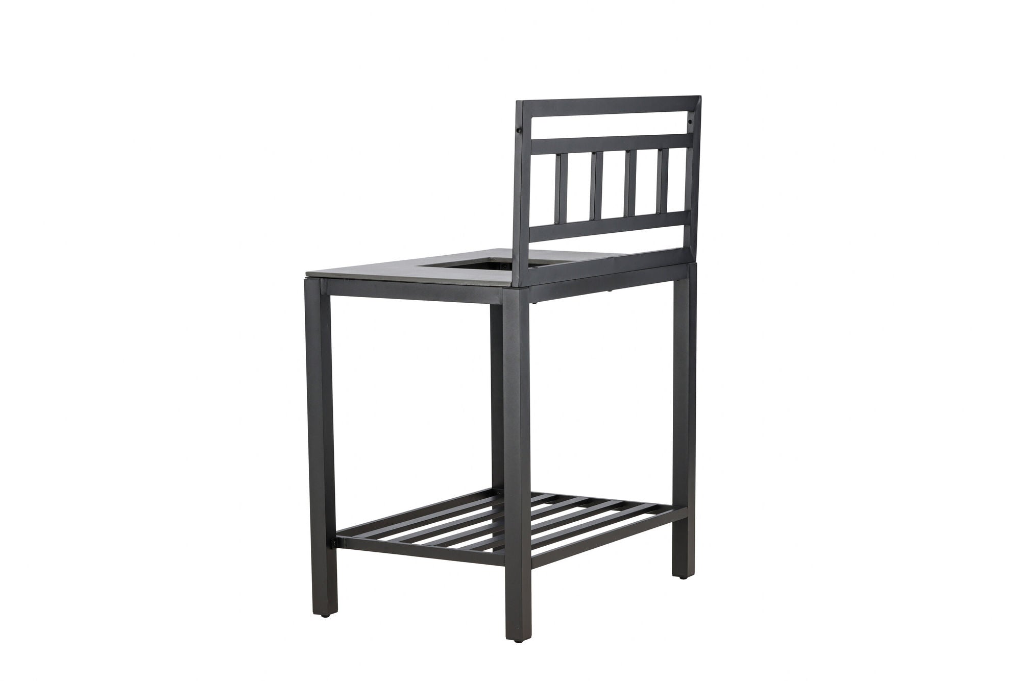 Venture Home Alicante garden kitchen bord with hole black/fiber concrete