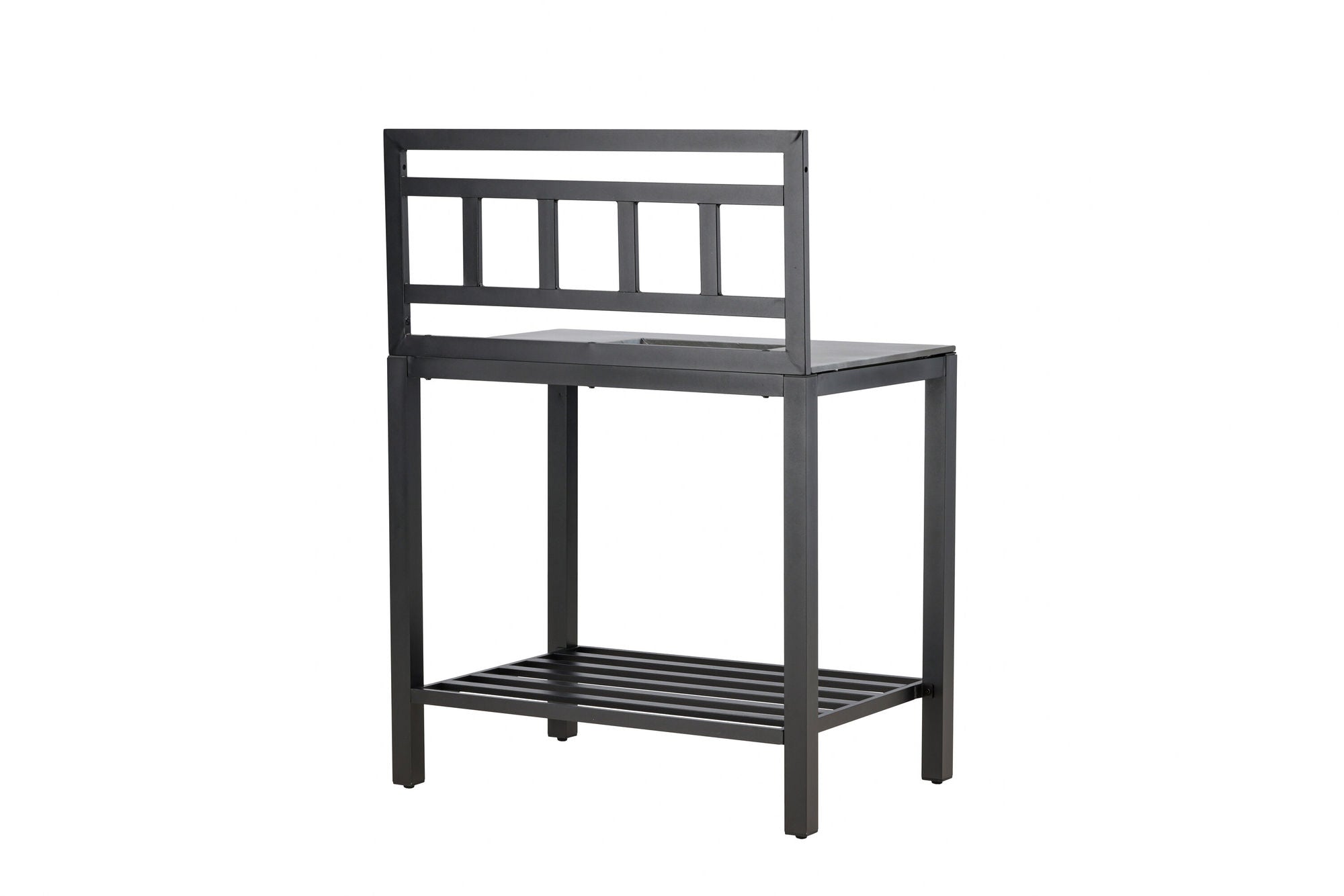 Venture Home Alicante garden kitchen bord with hole black/fiber concrete