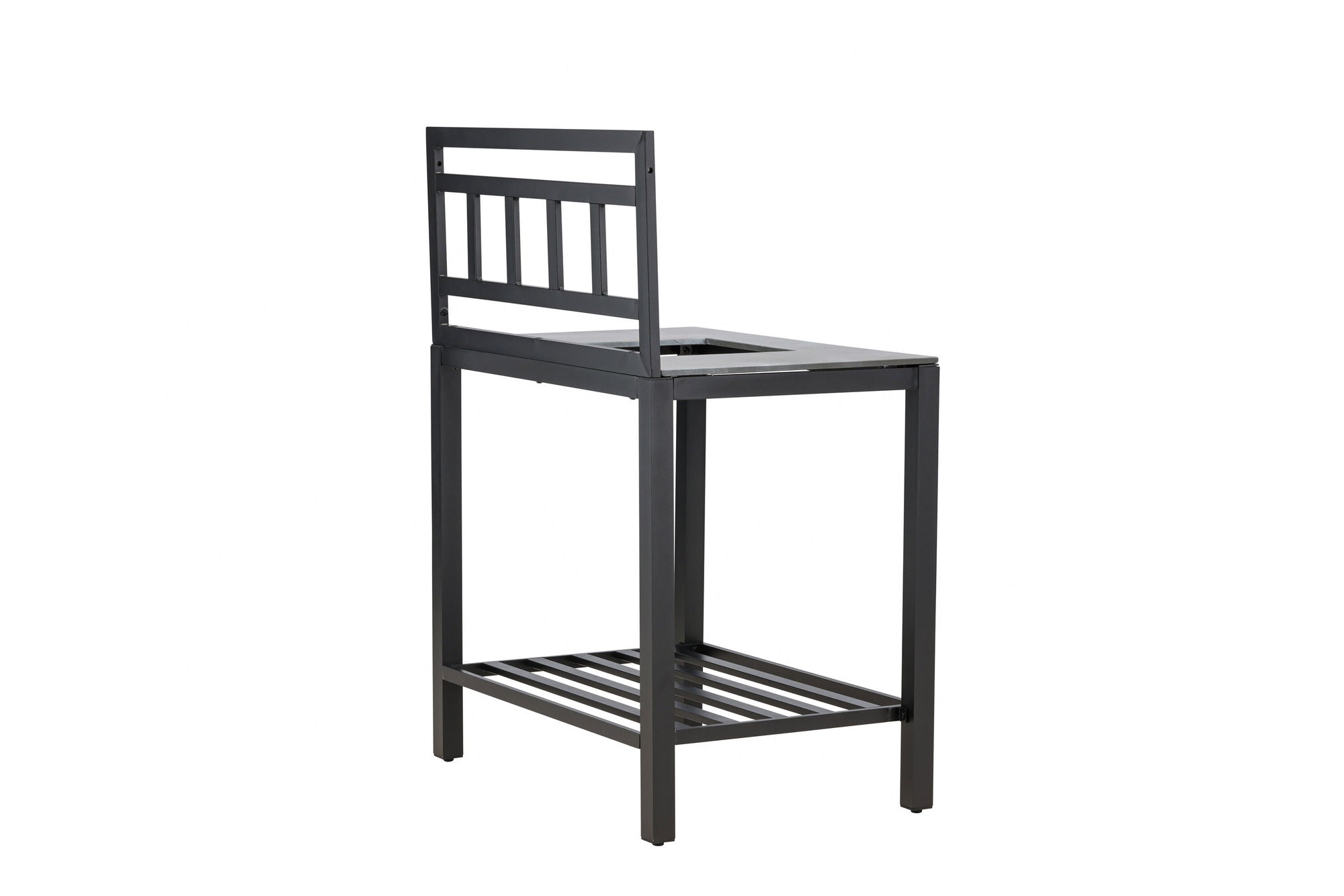 Venture Home Alicante garden kitchen bord with hole black/fiber concrete