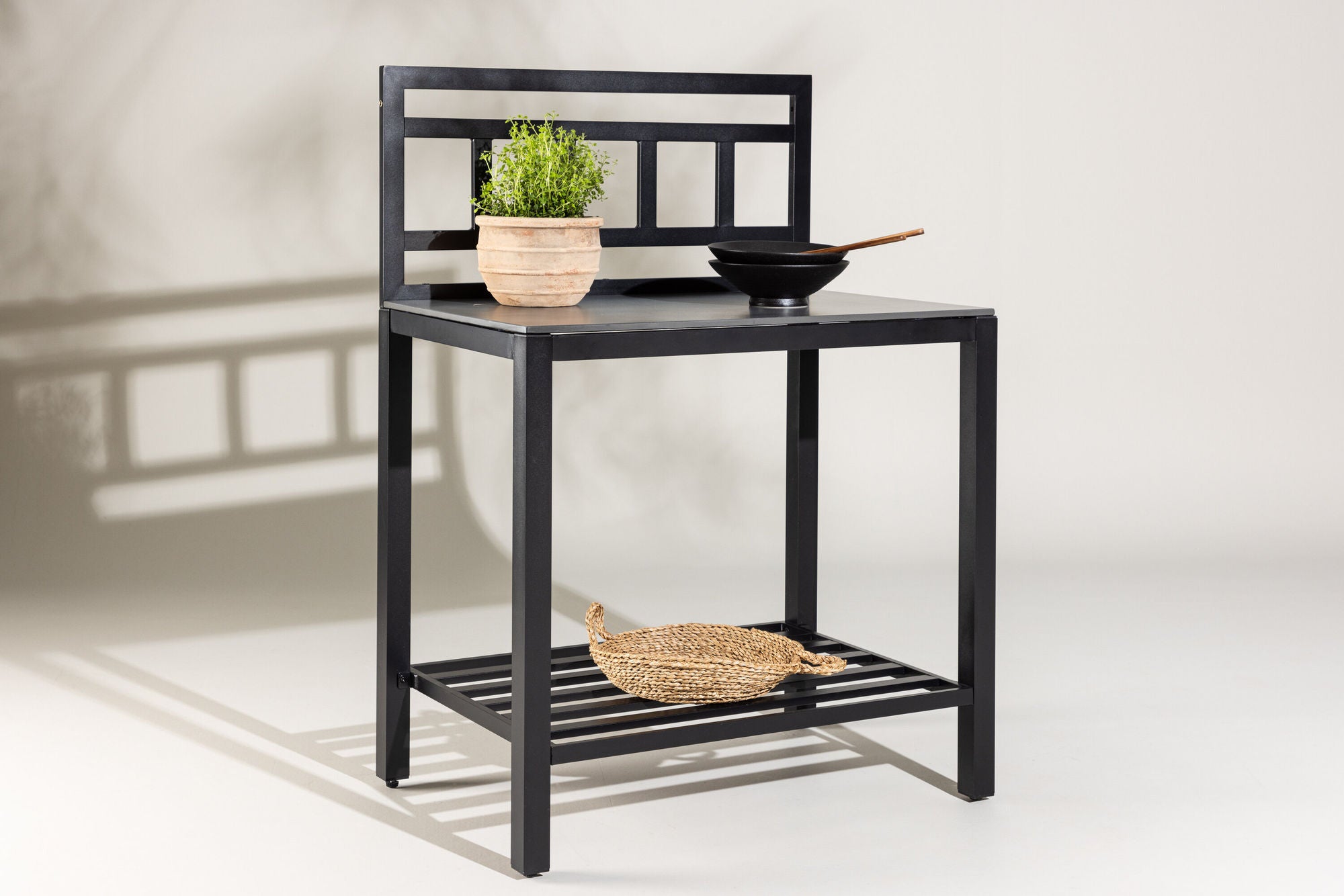 Venture Home Alicante garden kitchen bord w/o hole black/fiber concrete