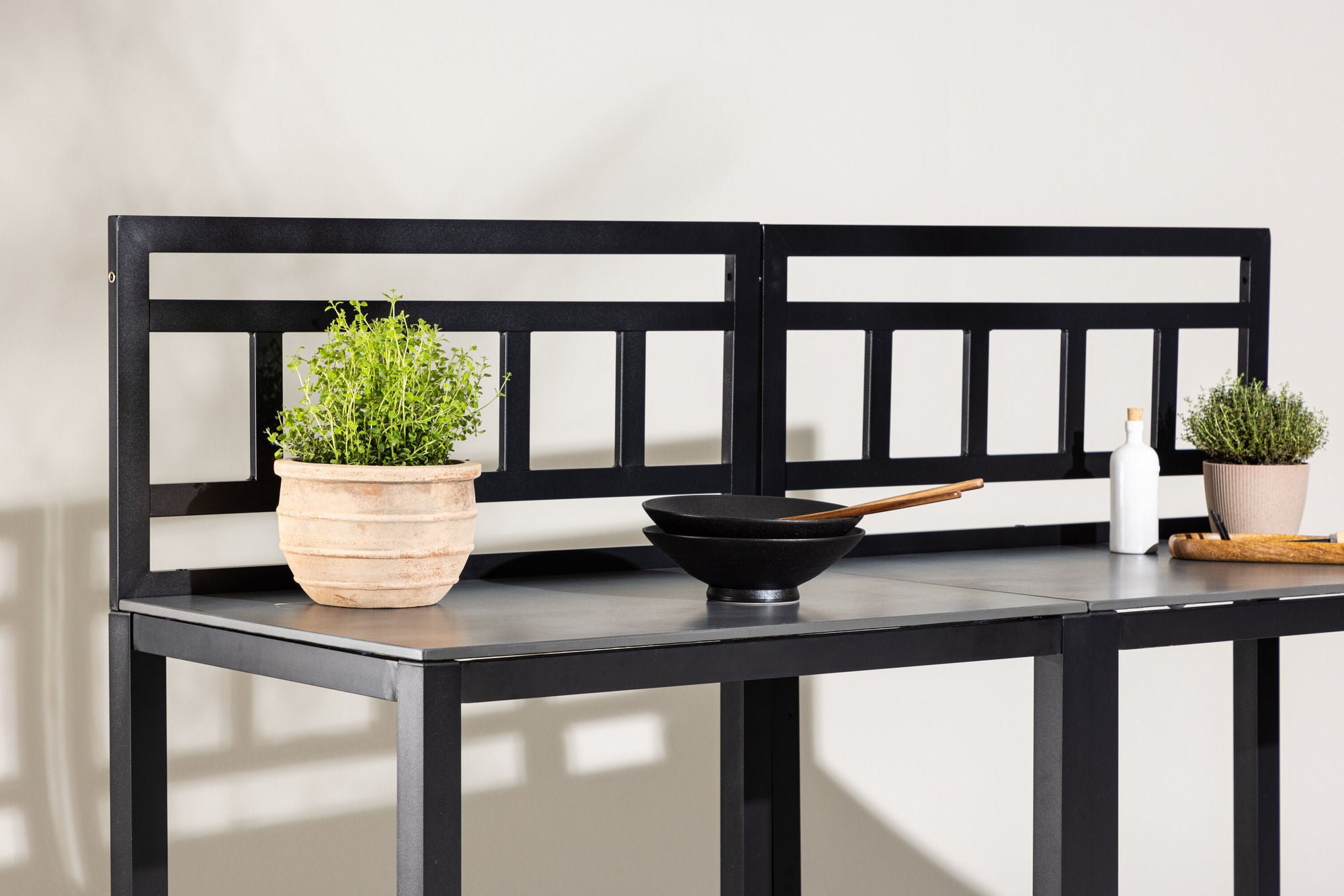 Venture Home Alicante garden kitchen bord w/o hole black/fiber concrete