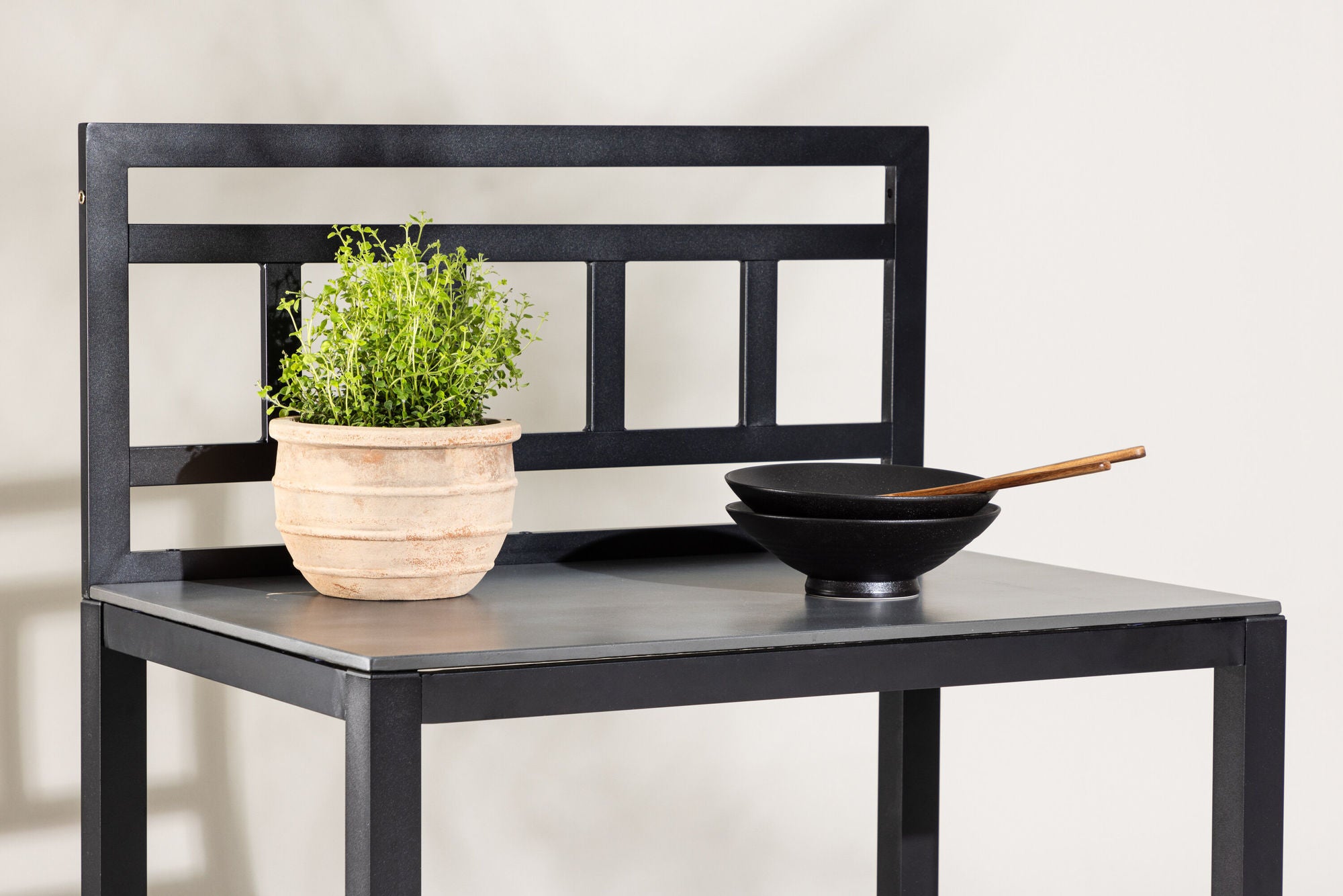 Venture Home Alicante garden kitchen bord w/o hole black/fiber concrete