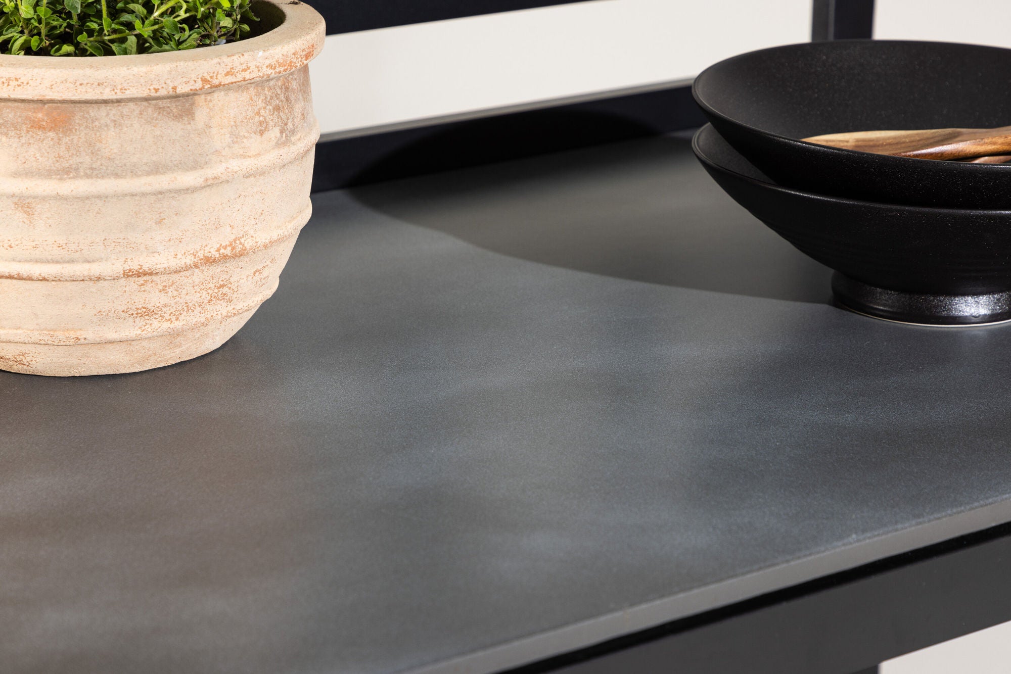 Venture Home Alicante garden kitchen bord w/o hole black/fiber concrete