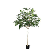 Ficus Alii-træ XL, grønt. 230 cm. høj, kunstig plante