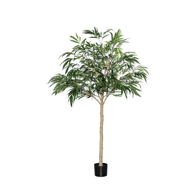 Ficus Alii-træ XL, grønt. 230 cm. høj, kunstig plante