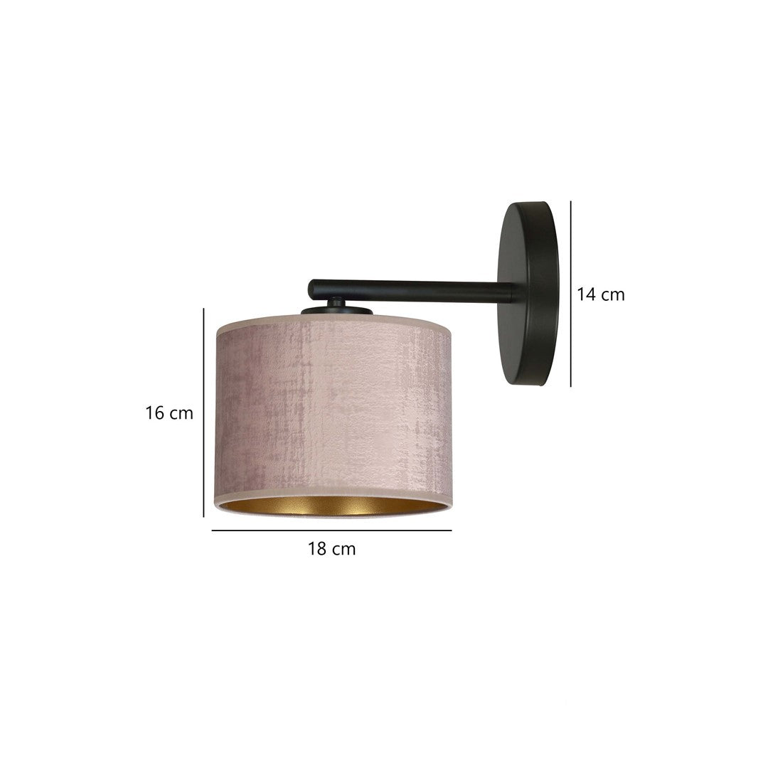 HILDE K1 BL ROSA væglampe