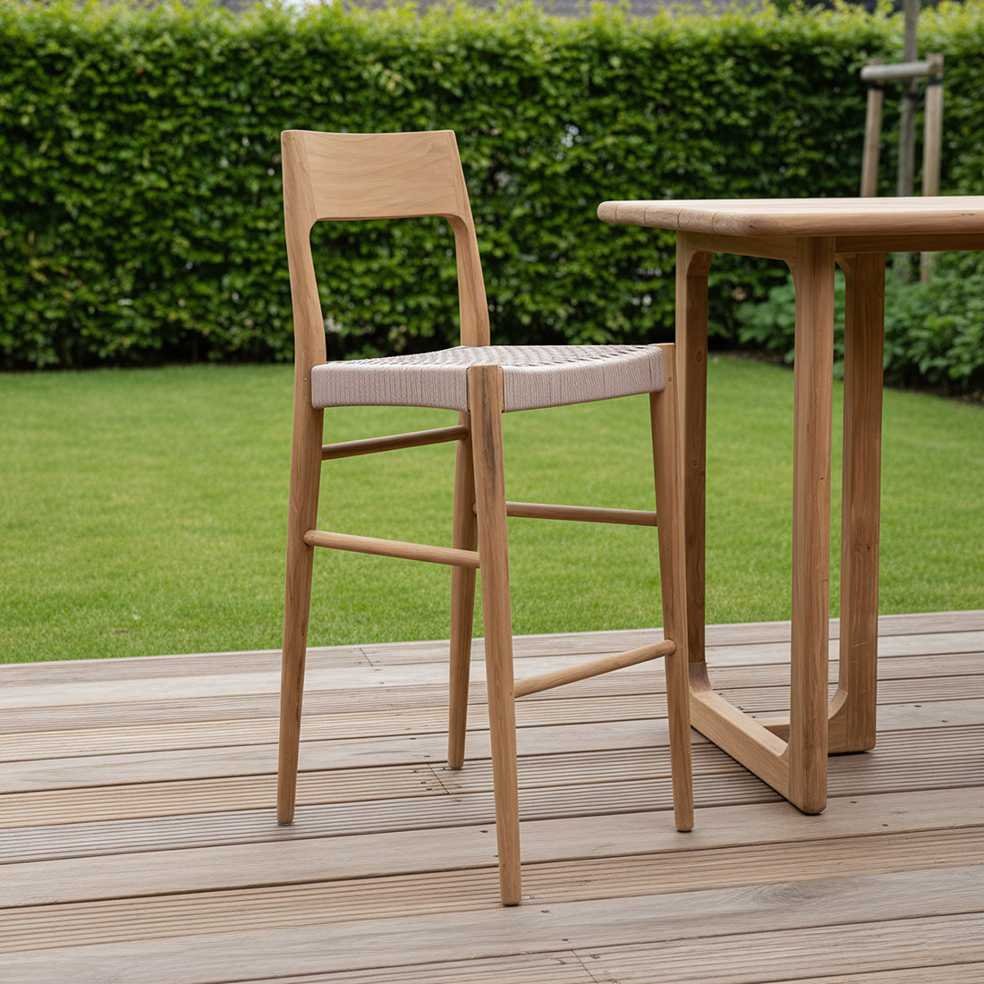 Freya teak Have barstol