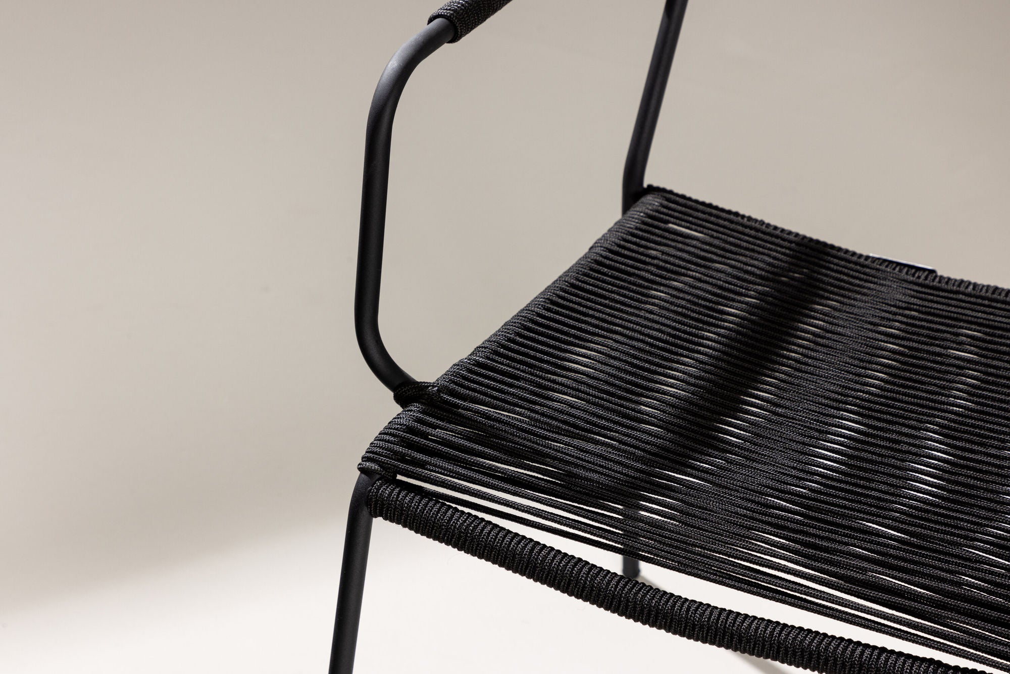 Venture Home Lindos Armchair 2-pack - Black Alu / Black Rope