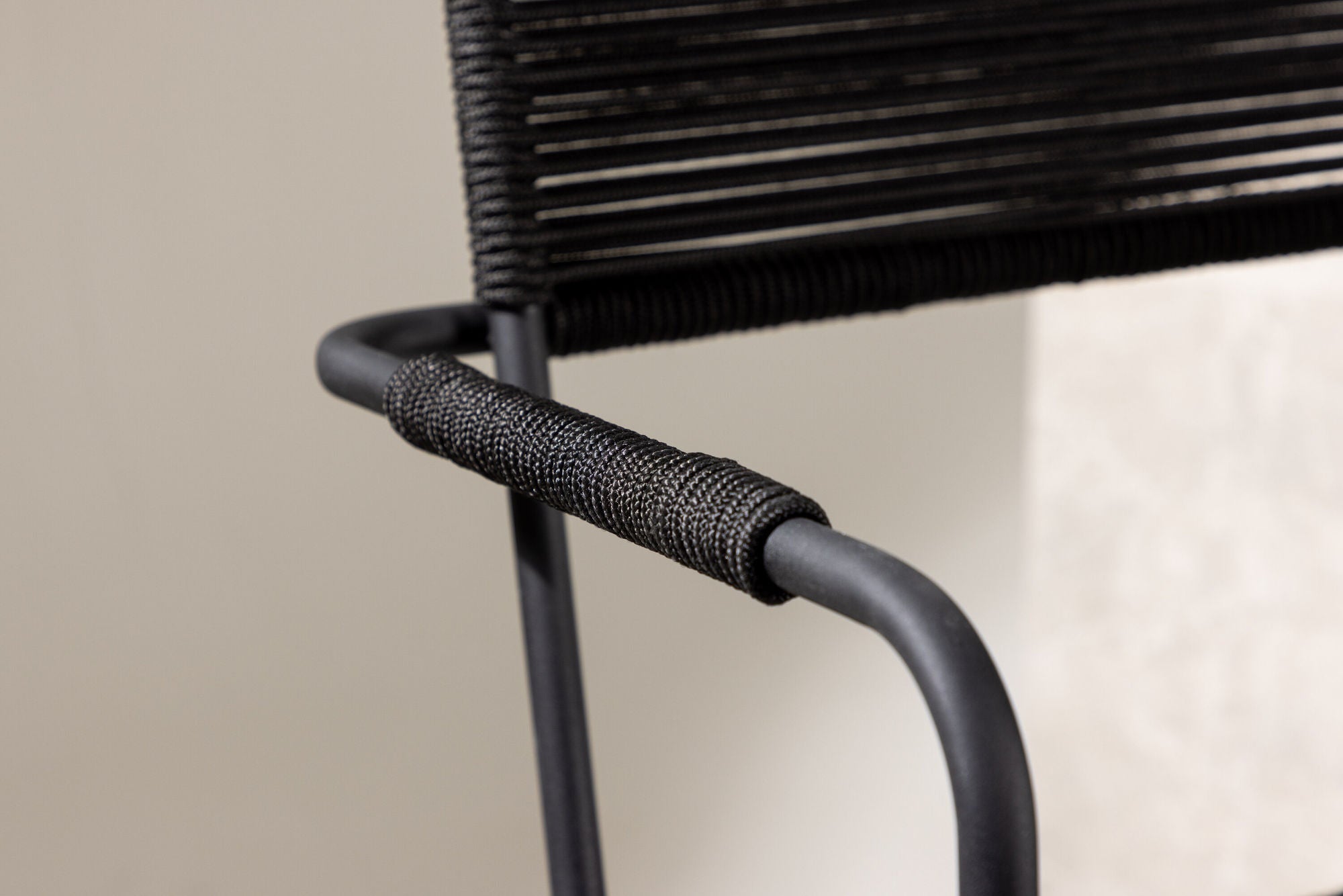 Venture Home Lindos Armchair 2-pack - Black Alu / Black Rope
