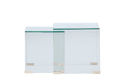 Venture Home Telemark Side bord 42x42x42 cm, 36x36x39 cm - Clear Glass