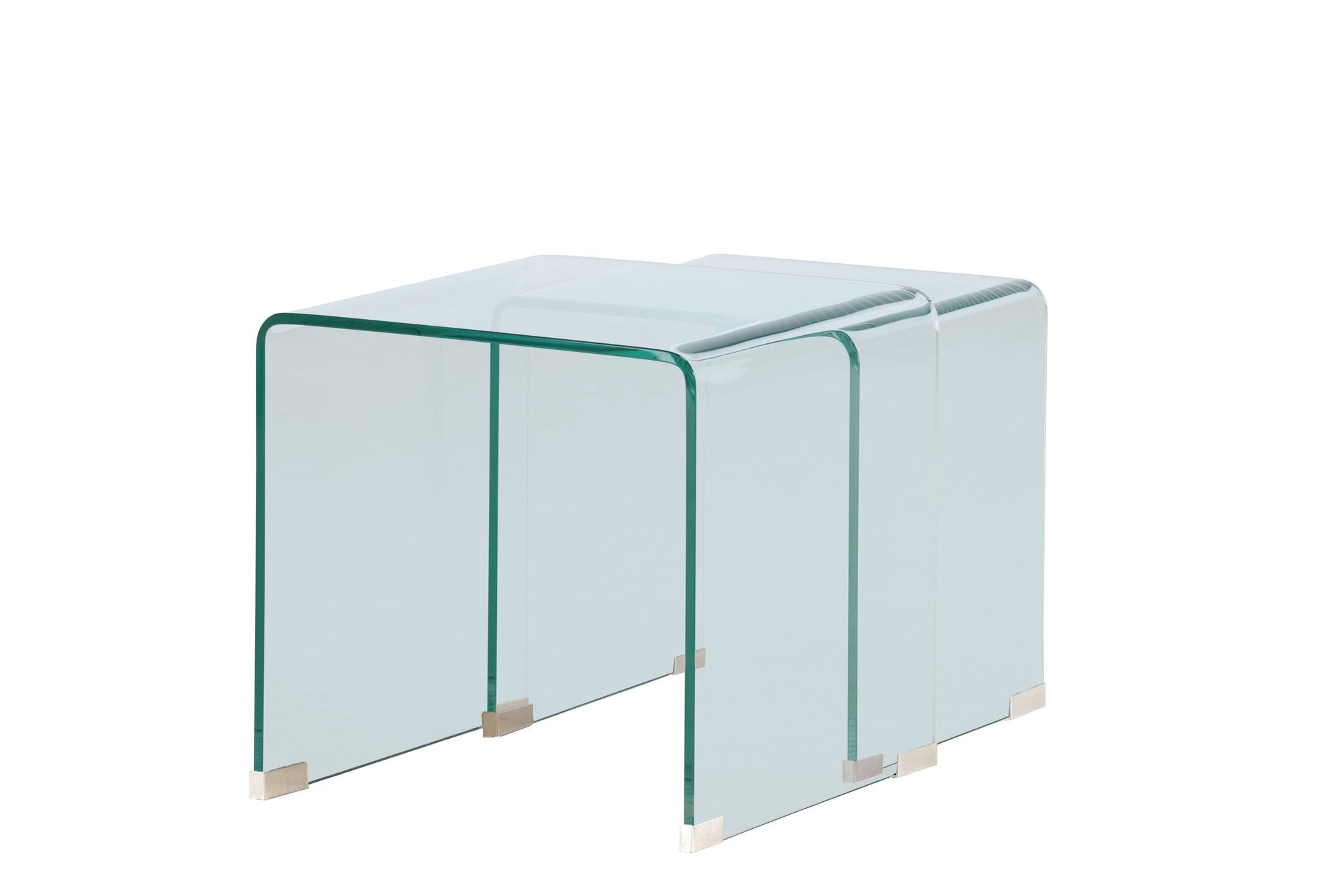 Venture Home Telemark Side bord 42x42x42 cm, 36x36x39 cm - Clear Glass