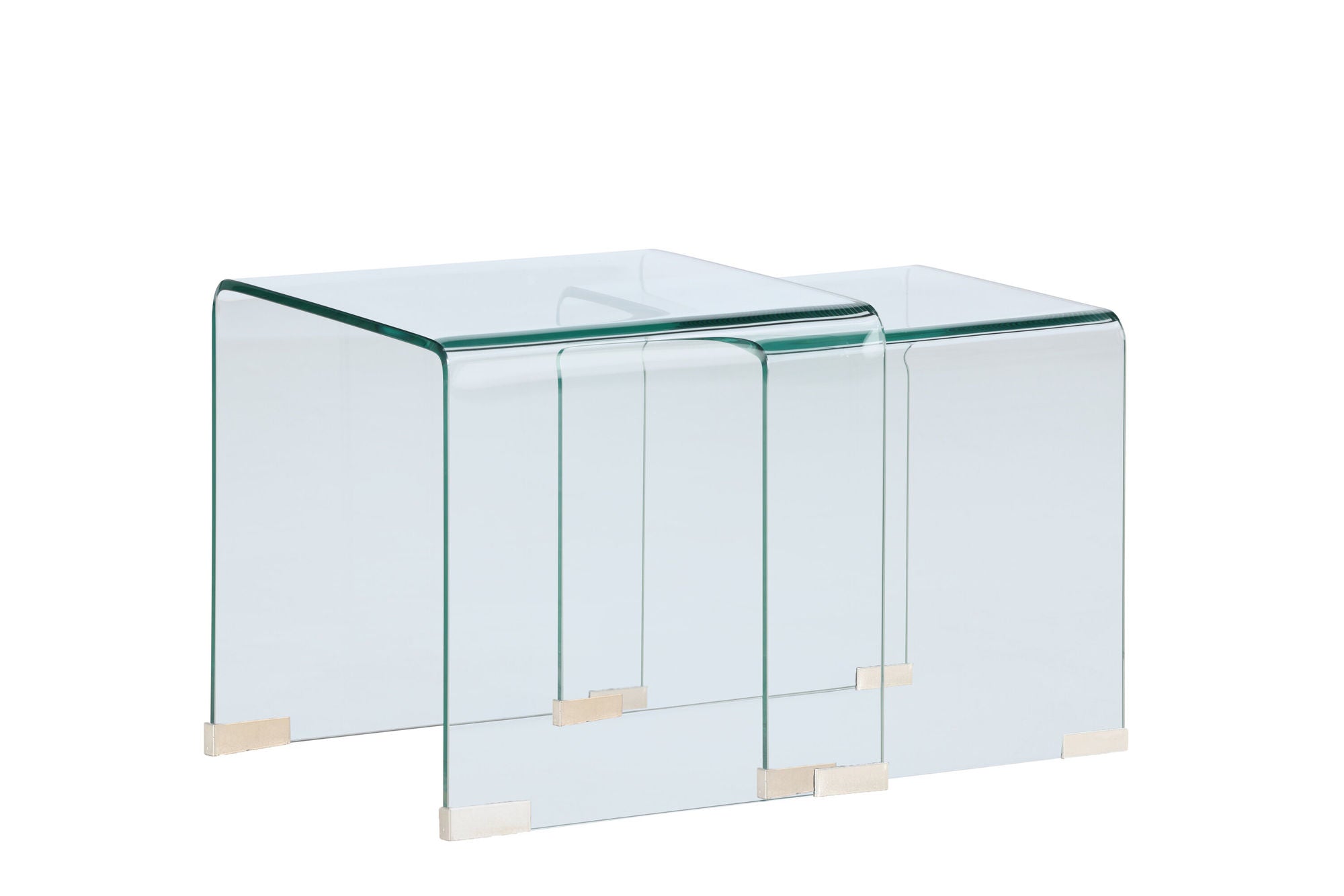 Venture Home Telemark Side bord 42x42x42 cm, 36x36x39 cm - Clear Glass