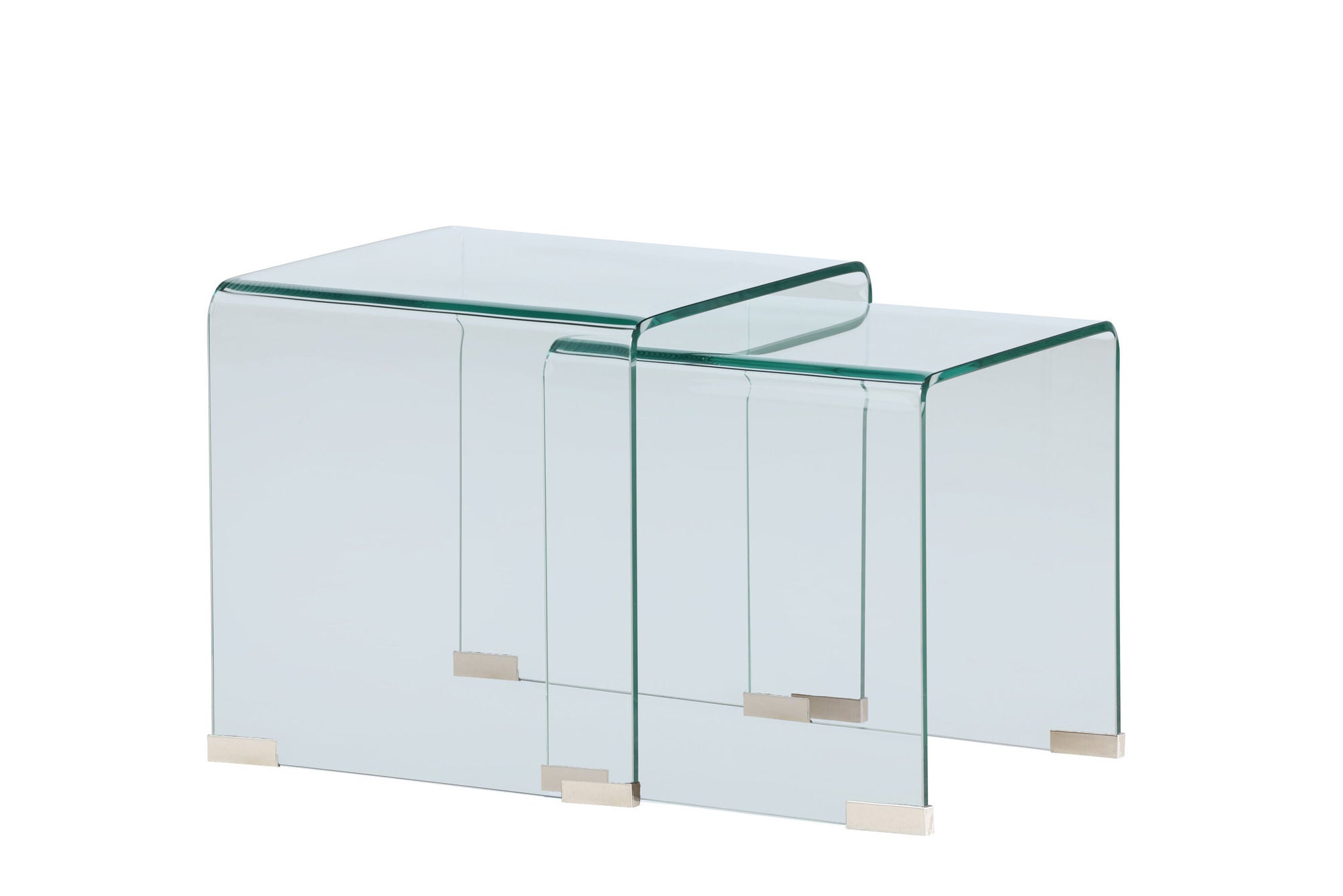 Venture Home Telemark Side bord 42x42x42 cm, 36x36x39 cm - Clear Glass
