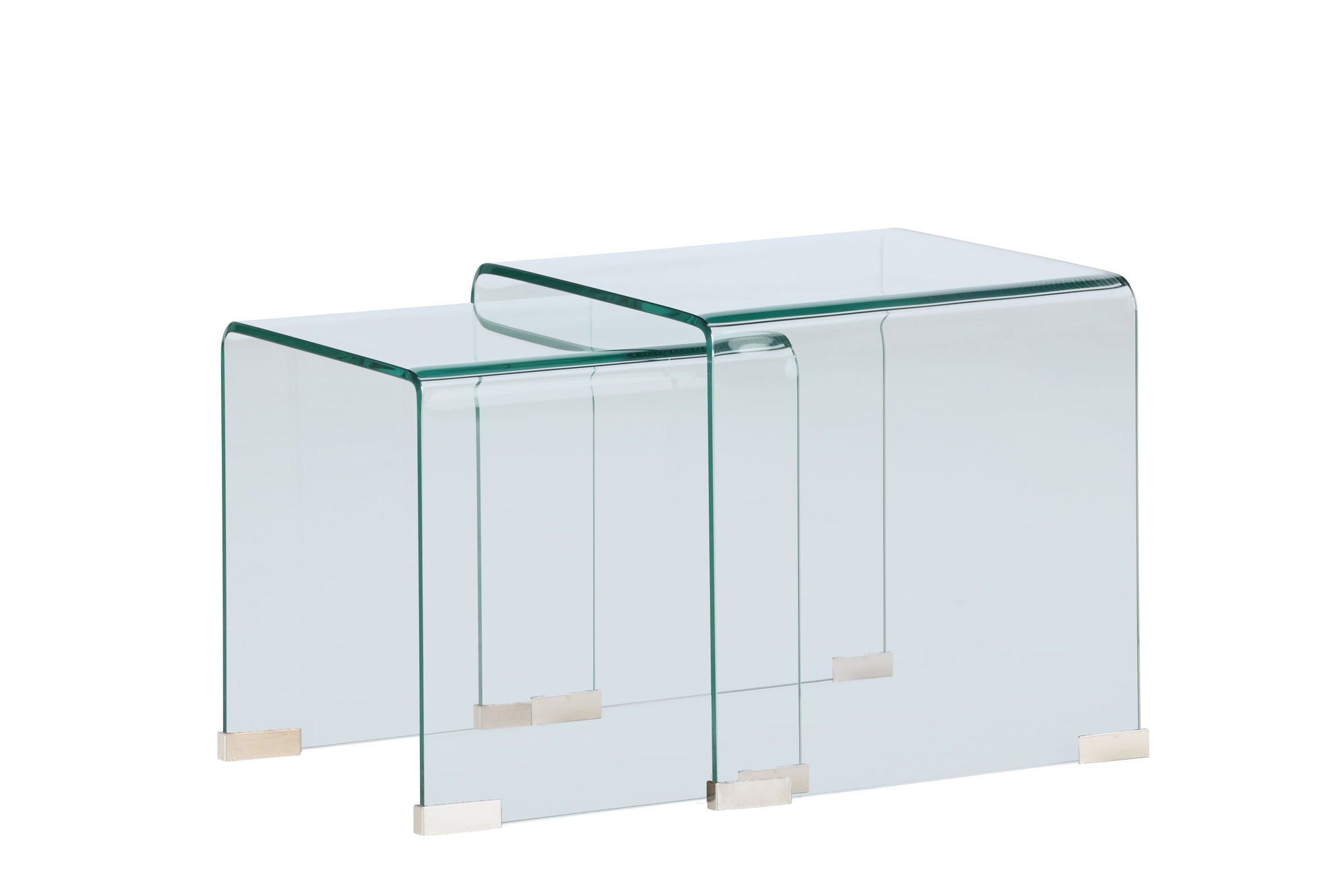 Venture Home Telemark Side bord 42x42x42 cm, 36x36x39 cm - Clear Glass
