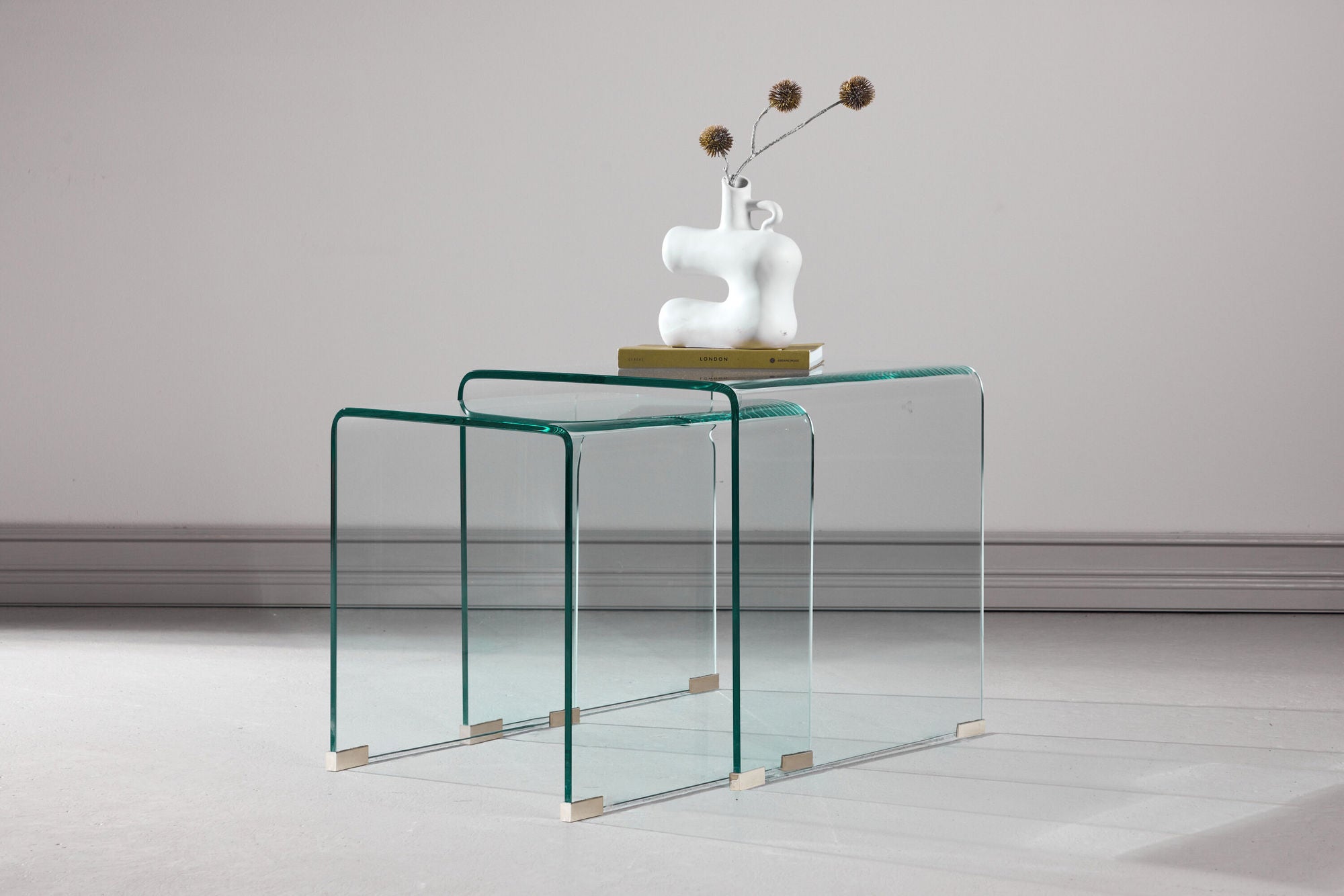 Venture Home Telemark Side bord 42x42x42 cm, 36x36x39 cm - Clear Glass