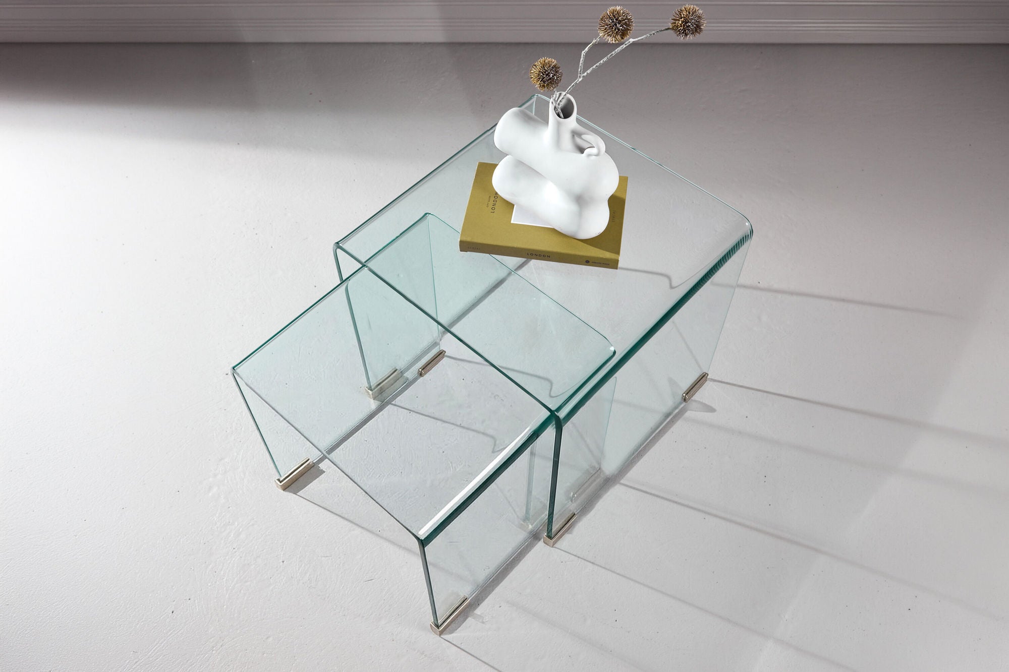 Venture Home Telemark Side bord 42x42x42 cm, 36x36x39 cm - Clear Glass