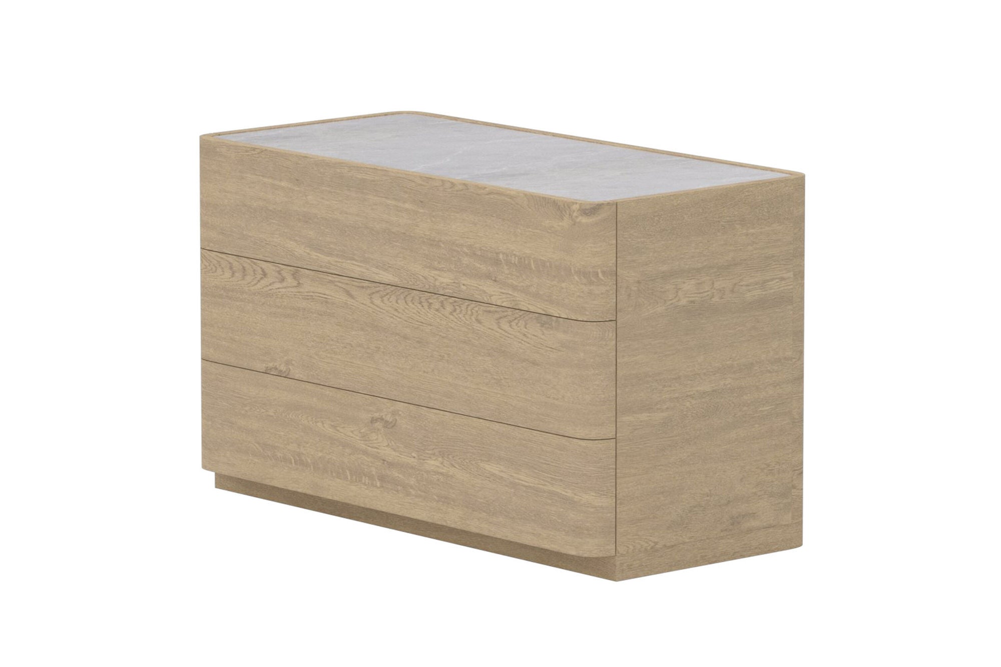 Venture Home Noble Drawer 48x100x60 cm - Nature MDF / 3D Paper Glass