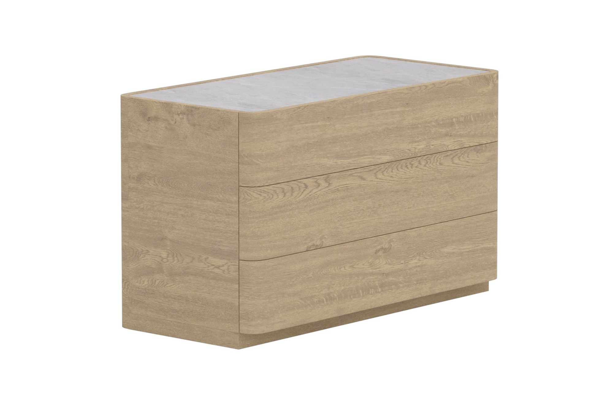Venture Home Noble Drawer 48x100x60 cm - Nature MDF / 3D Paper Glass