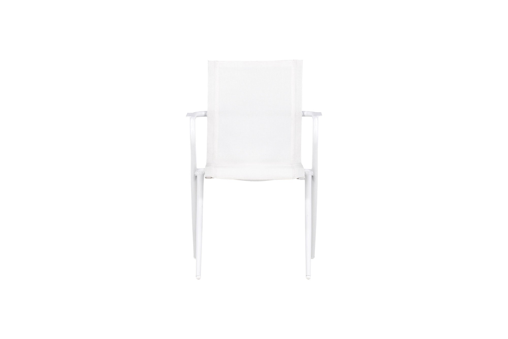 Venture Home Alina Spisebordsstol 6-pack - White Alu / White Textilene (Stackable stol)
