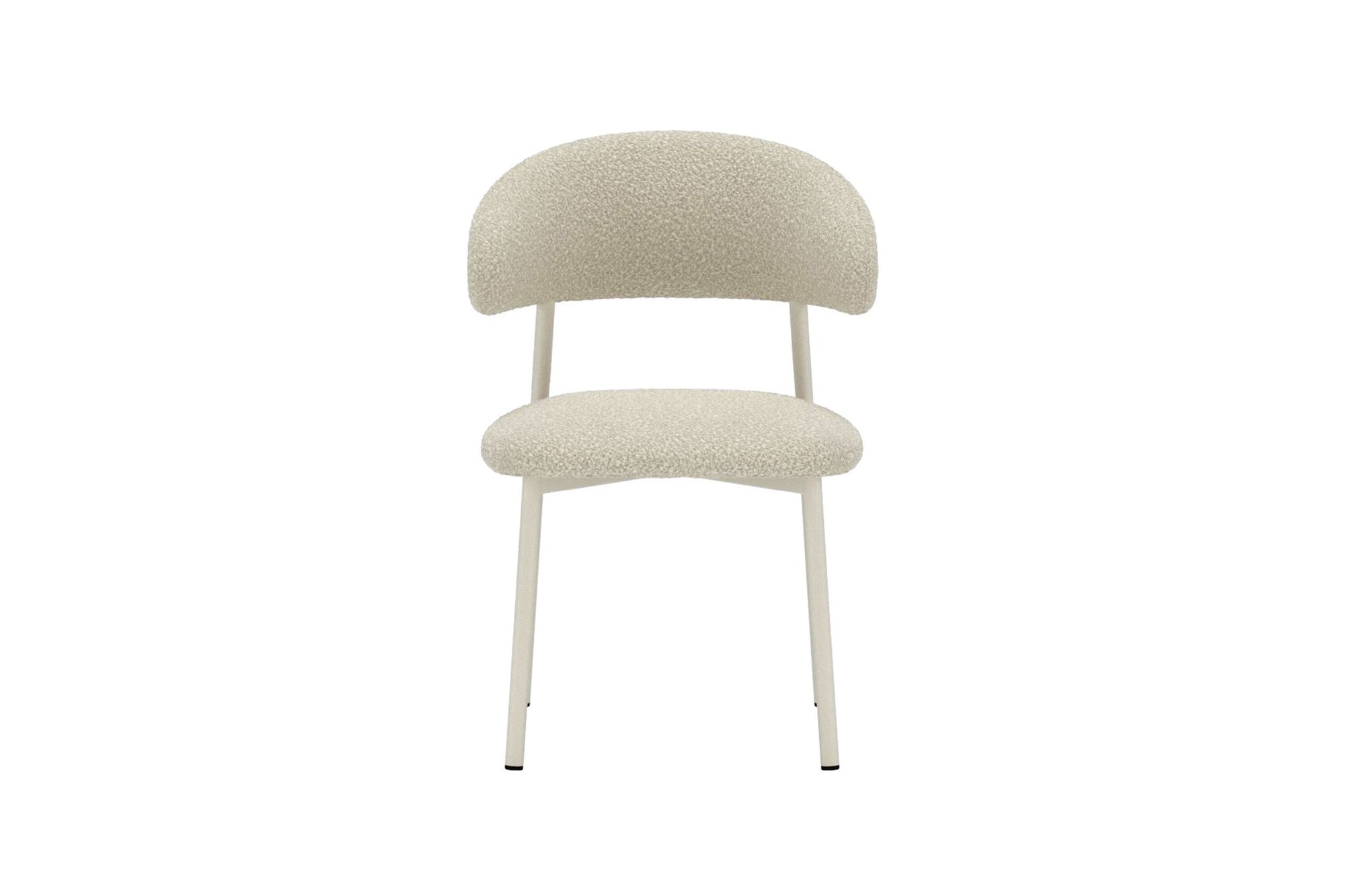 Vind Lillholmen Spisebordsstol 2-Pack - Beige Steel Frame / Beige Boucle fabric