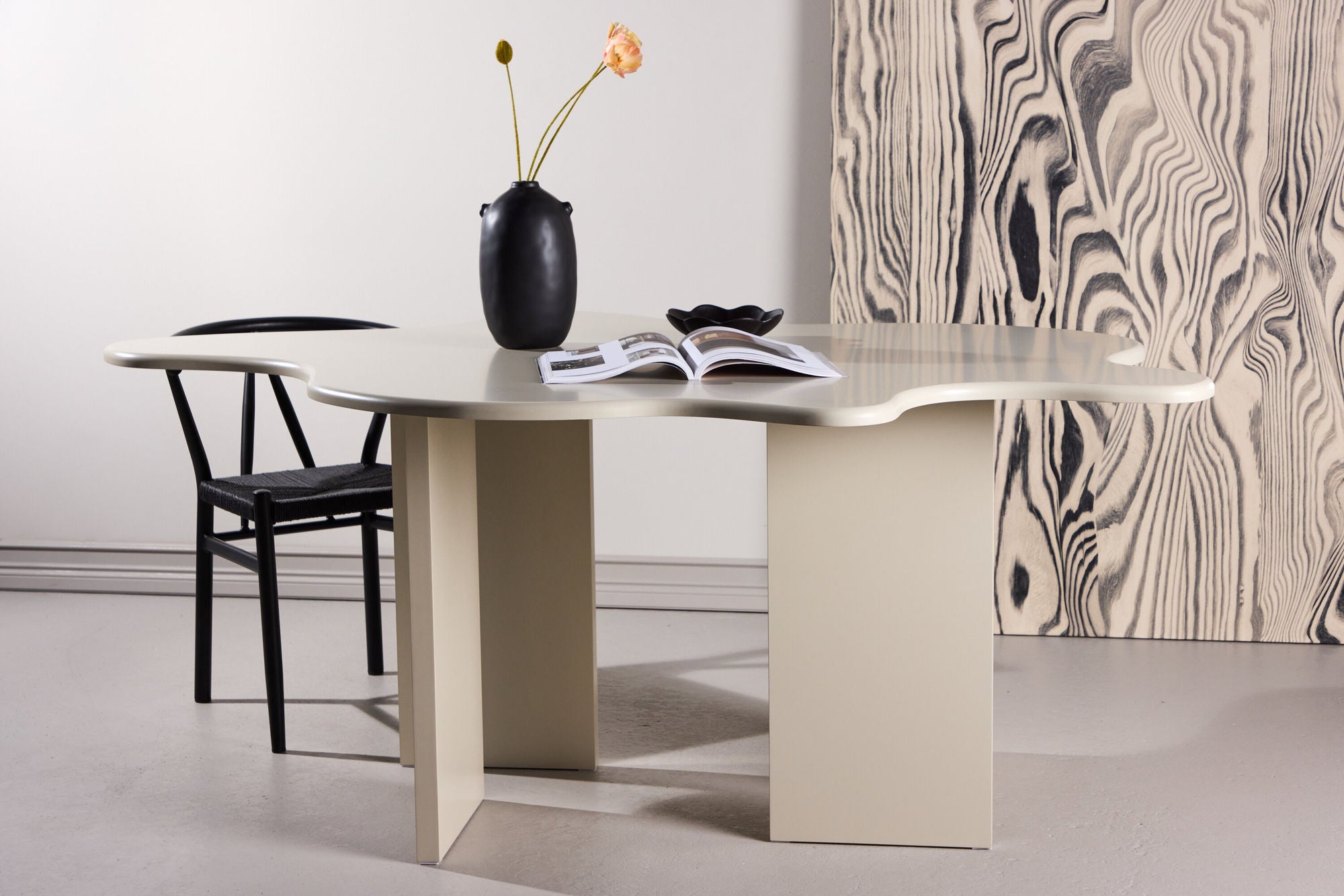 Vind Flower spisebord 190x123x76 cm - MDF Beige Painting FSC 100%