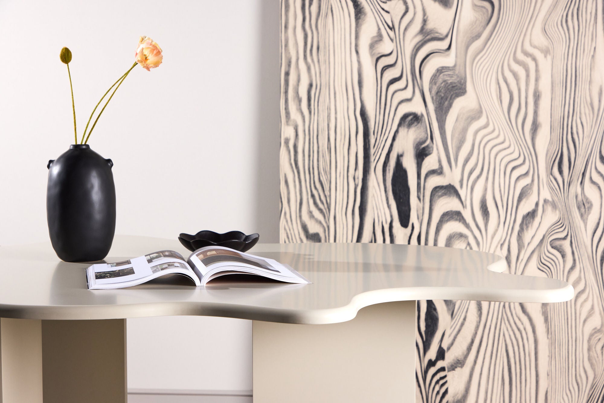Vind Flower spisebord 190x123x76 cm - MDF Beige Painting FSC 100%