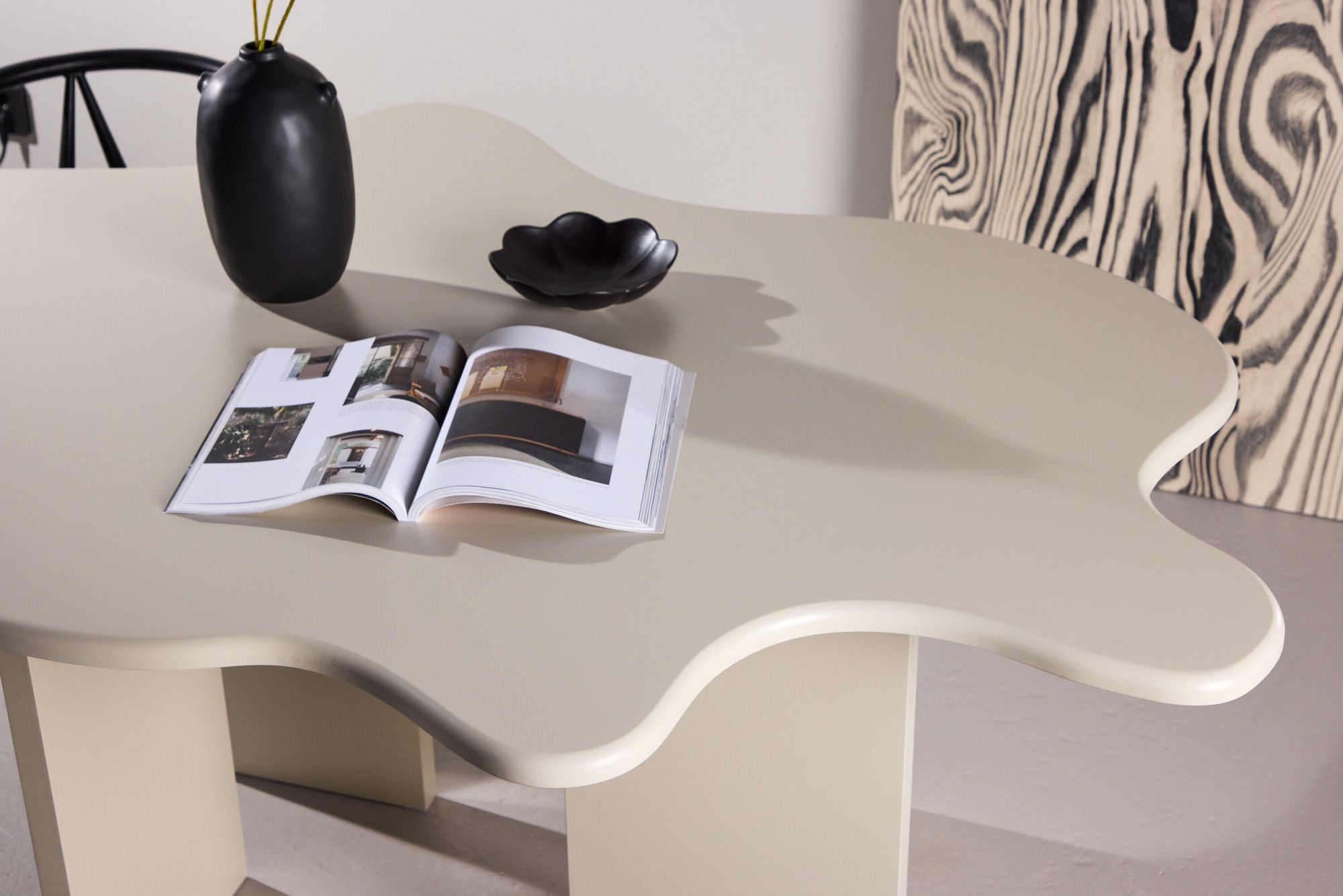 Vind Flower spisebord 190x123x76 cm - MDF Beige Painting FSC 100%