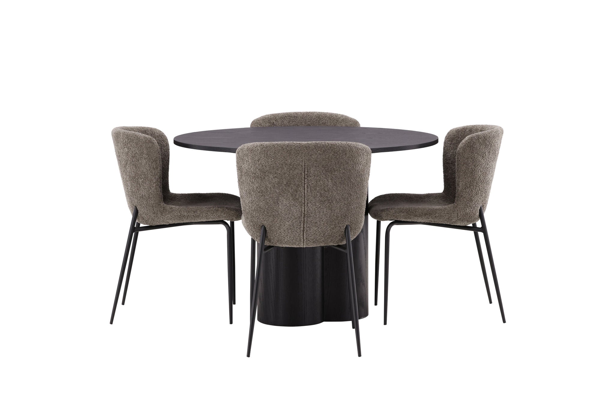 Venture Home OliviaDiningbord-Black/BlackVeneer+ModestoDiningstol-Grey/SmokedBlackBoucle_4
