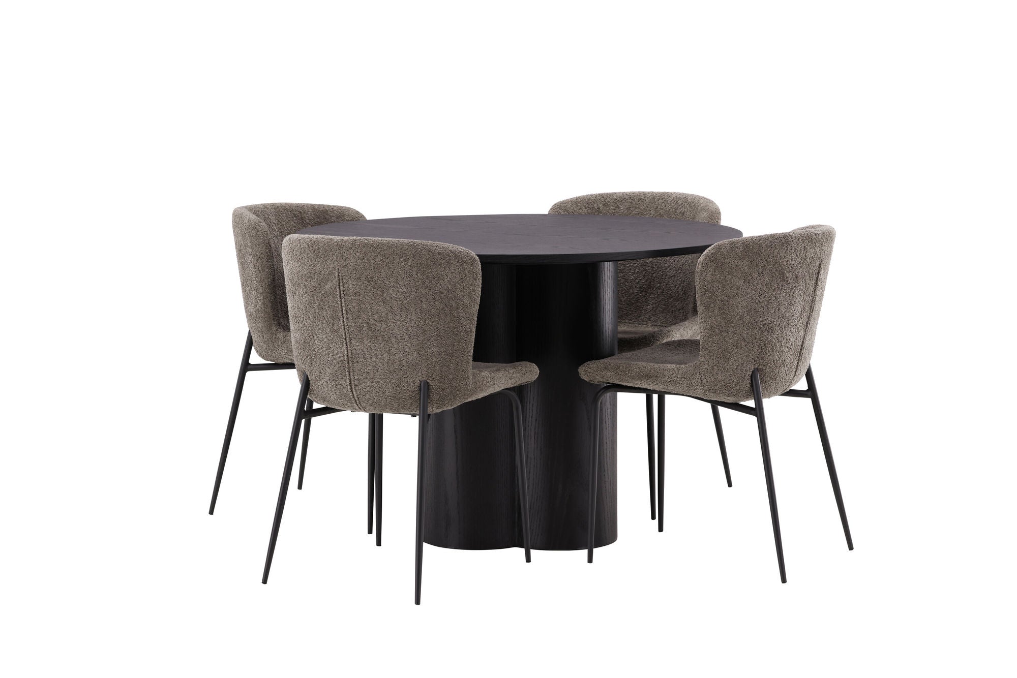 Venture Home OliviaDiningbord-Black/BlackVeneer+ModestoDiningstol-Grey/SmokedBlackBoucle_4