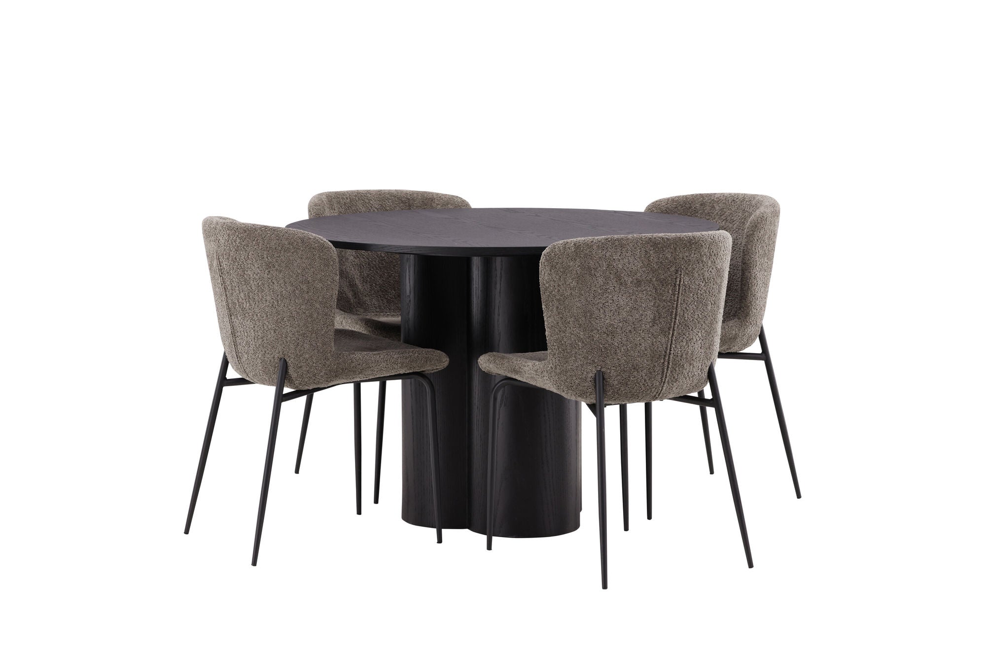 Venture Home OliviaDiningbord-Black/BlackVeneer+ModestoDiningstol-Grey/SmokedBlackBoucle_4
