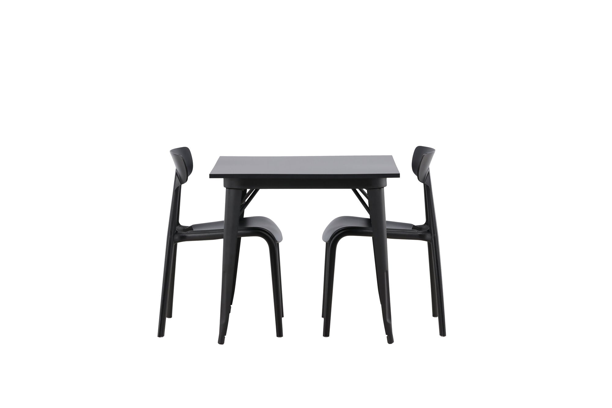 Venture Home Tempe spisebord - Black / Black MDF +Ursholmen Spisebordsstol - Black Polypropylene _2