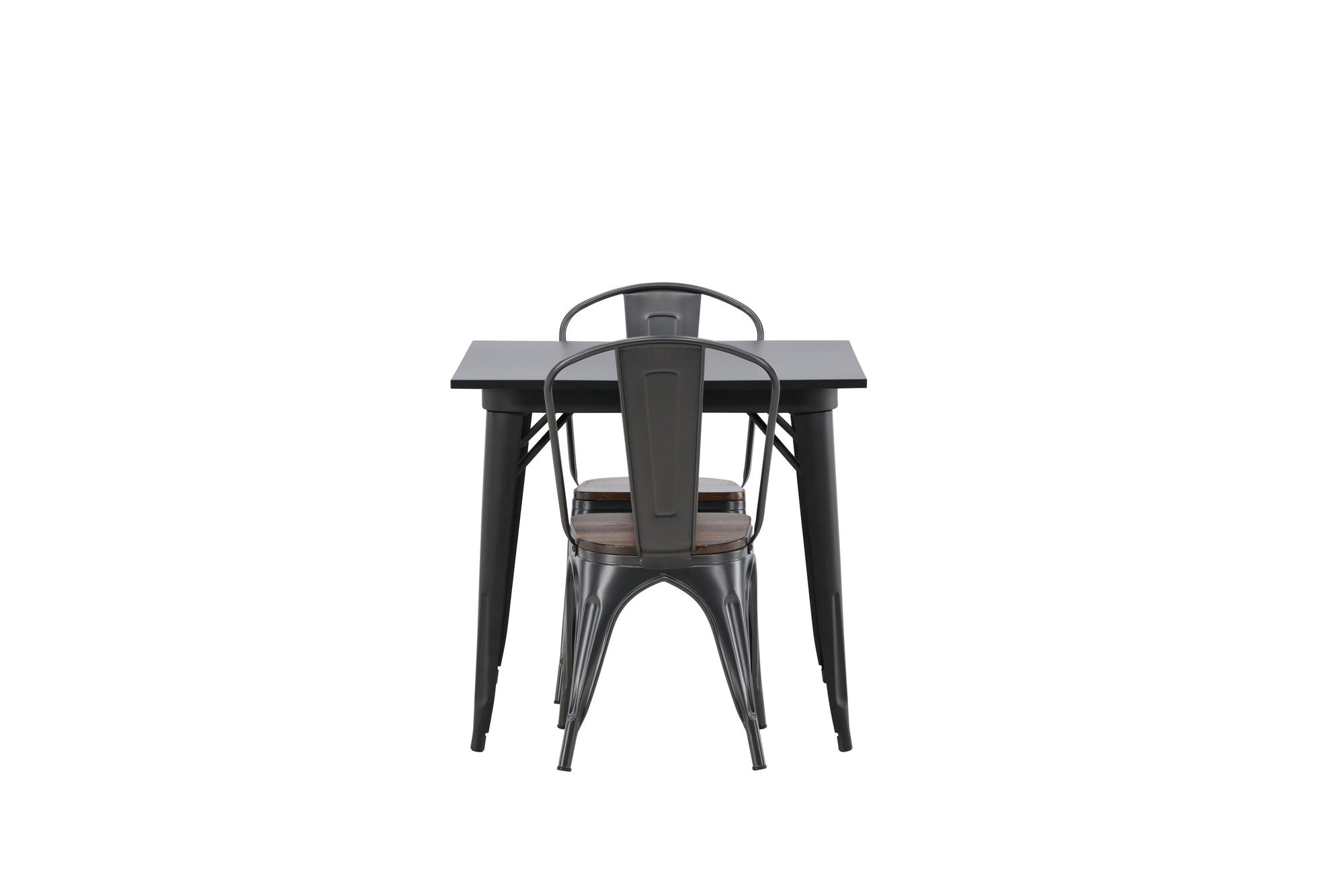 Venture Home Tempe spisebord - Black / Black MDF +Tempe Spisebordsstol - Dark grey / Dark Brown MDF _2