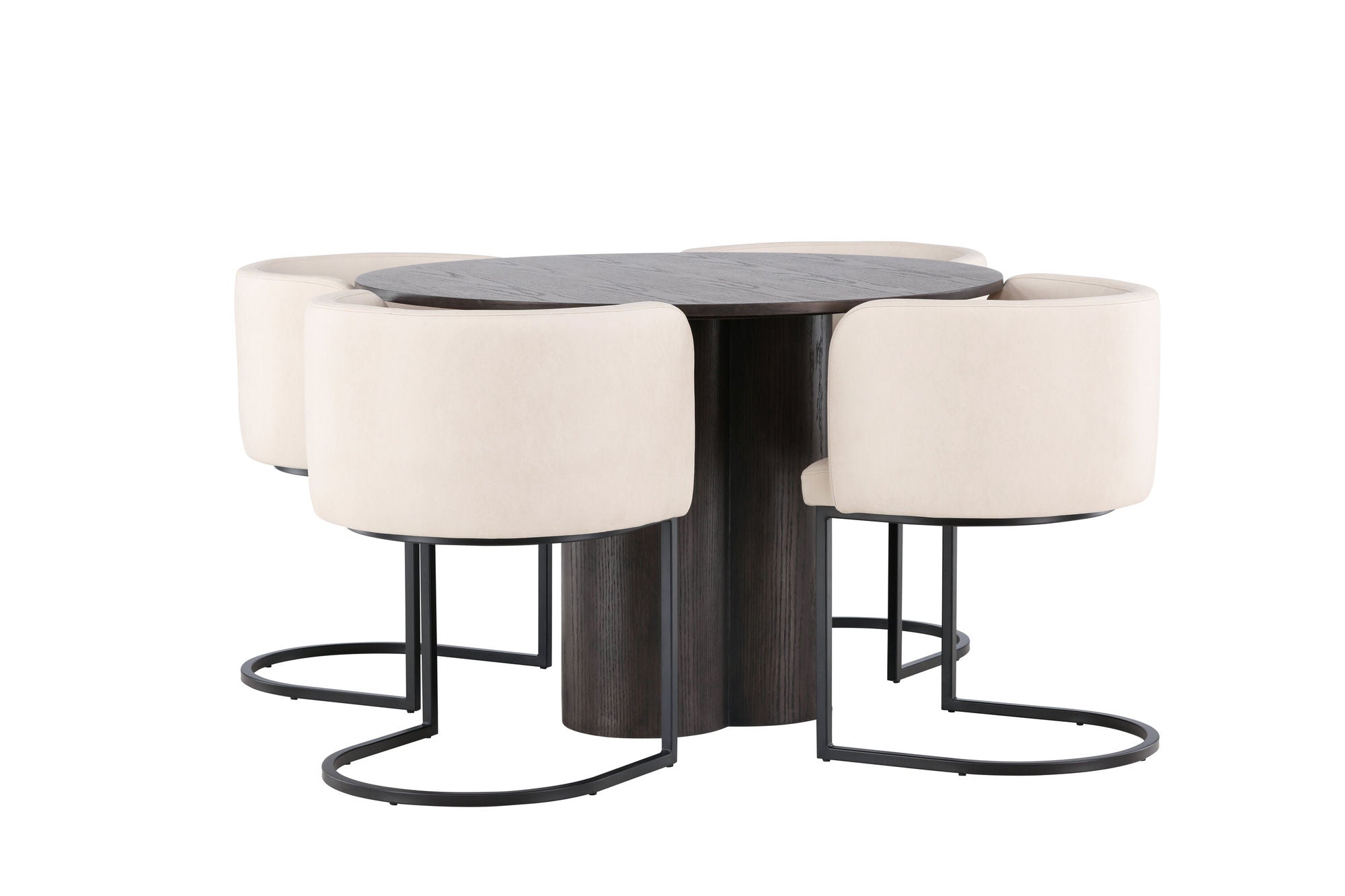 Venture Home OliviaDiningbord-Mocca/MoccaVeneer+SimrishmanDiningstol-Black/BeigeTC-fabric_4