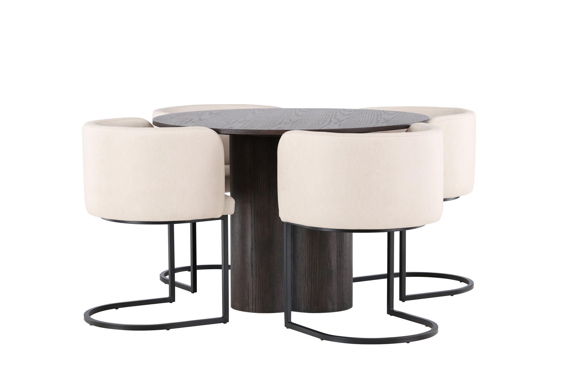 Venture Home OliviaDiningbord-Mocca/MoccaVeneer+SimrishmanDiningstol-Black/BeigeTC-fabric_4