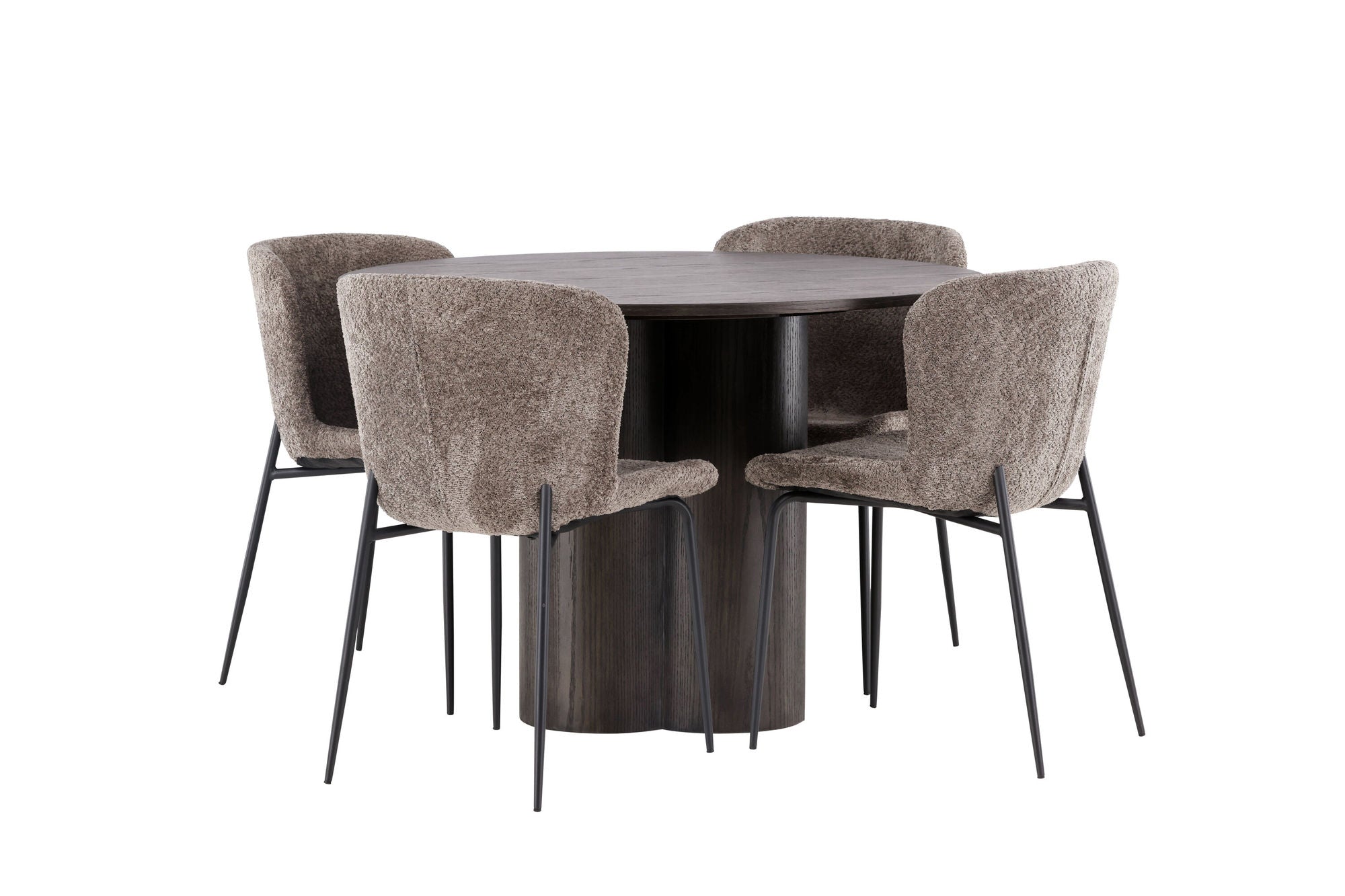 Venture Home OliviaDiningbord-Mocca/MoccaVeneer+ModestoDiningstol-Beige/BeigeBoucle_4