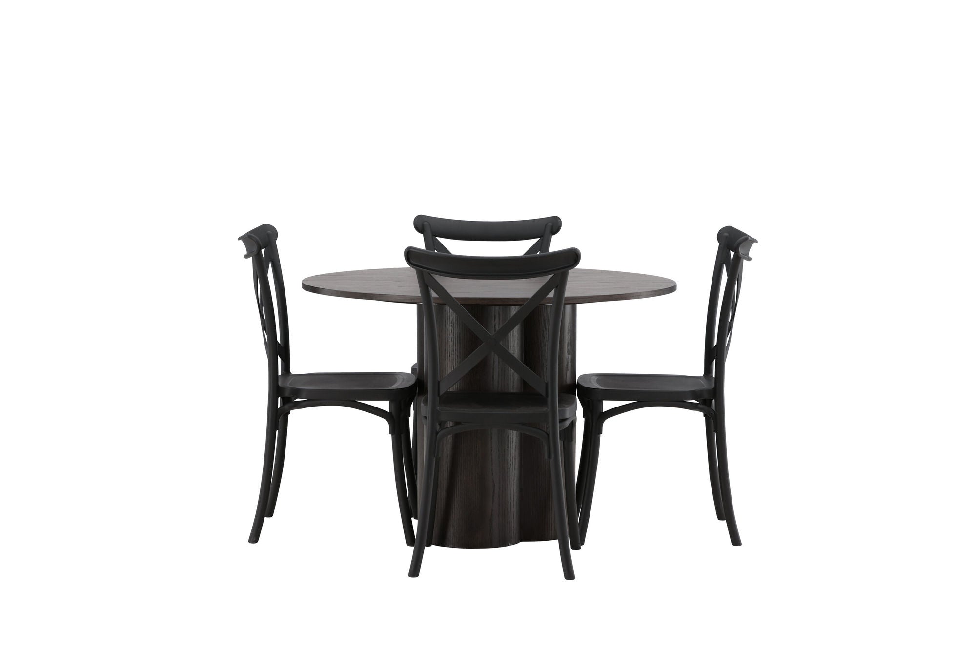 Venture Home OliviaDiningbord-Mocca/MoccaVeneer+CrosettDiningstol-MatteBlack/MatteBlackPlastic_4
