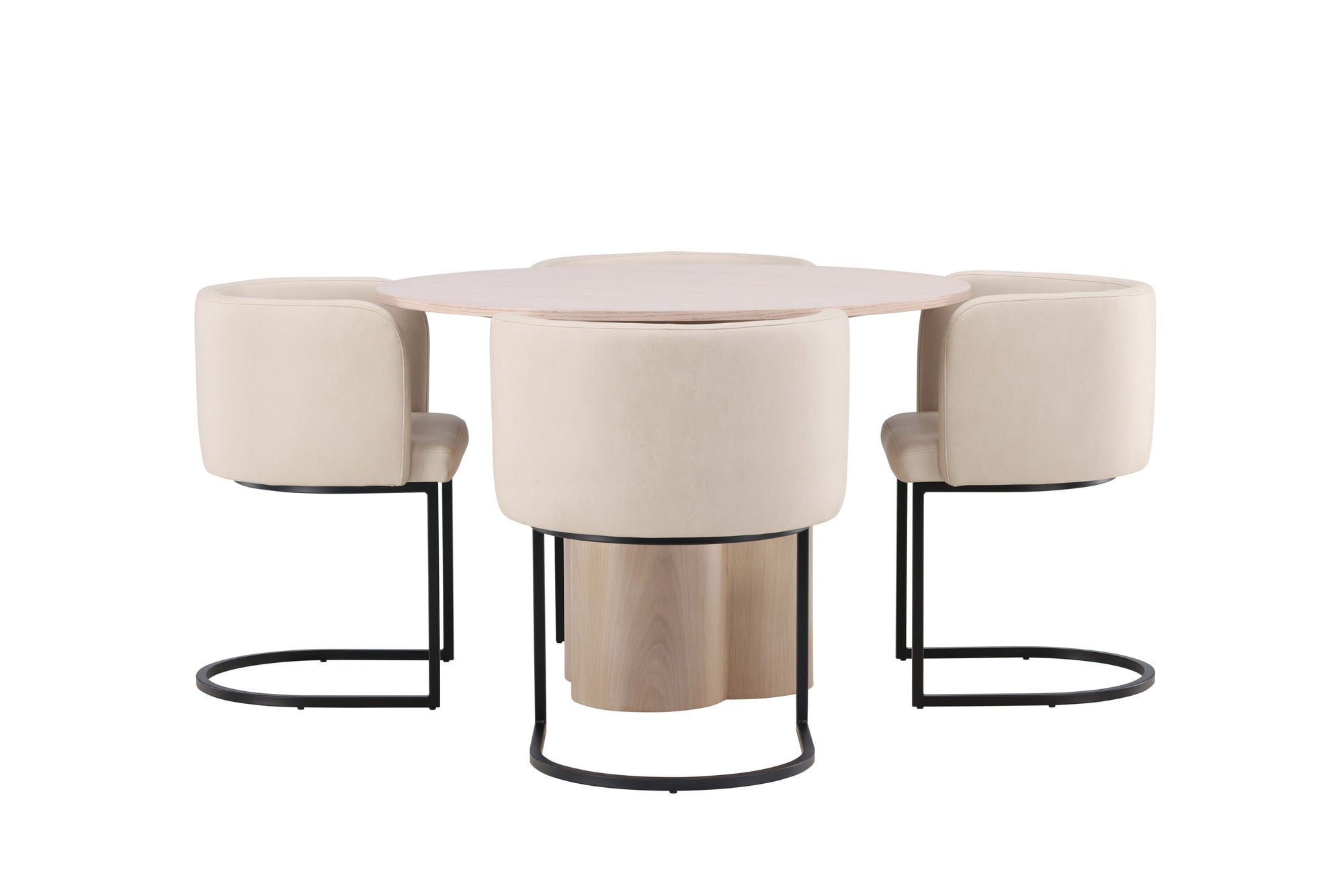 Venture Home OliviaDiningbord-WhiteWashVeneer+SimrishmanDiningstol-Black/BeigeTC-fabric_4