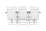 Venture Home Garcia Diningbord Alumnium - White / Light Grey Aintwood / Rectangular 100*200* +Break Diningchair Alumnium - White / Textilene _6