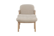 Venture Home Rile Armchair + Ottoman - Whitewash/ Beige