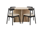 Venture Home Tyresö bord ø120 - Whitewash with Ven stol - Black