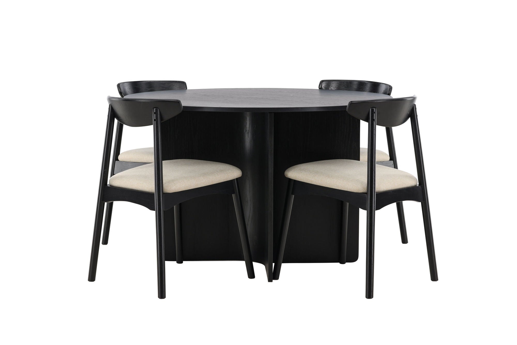 Venture Home Tyresö bord ø120 - Black with Ven stol - Black