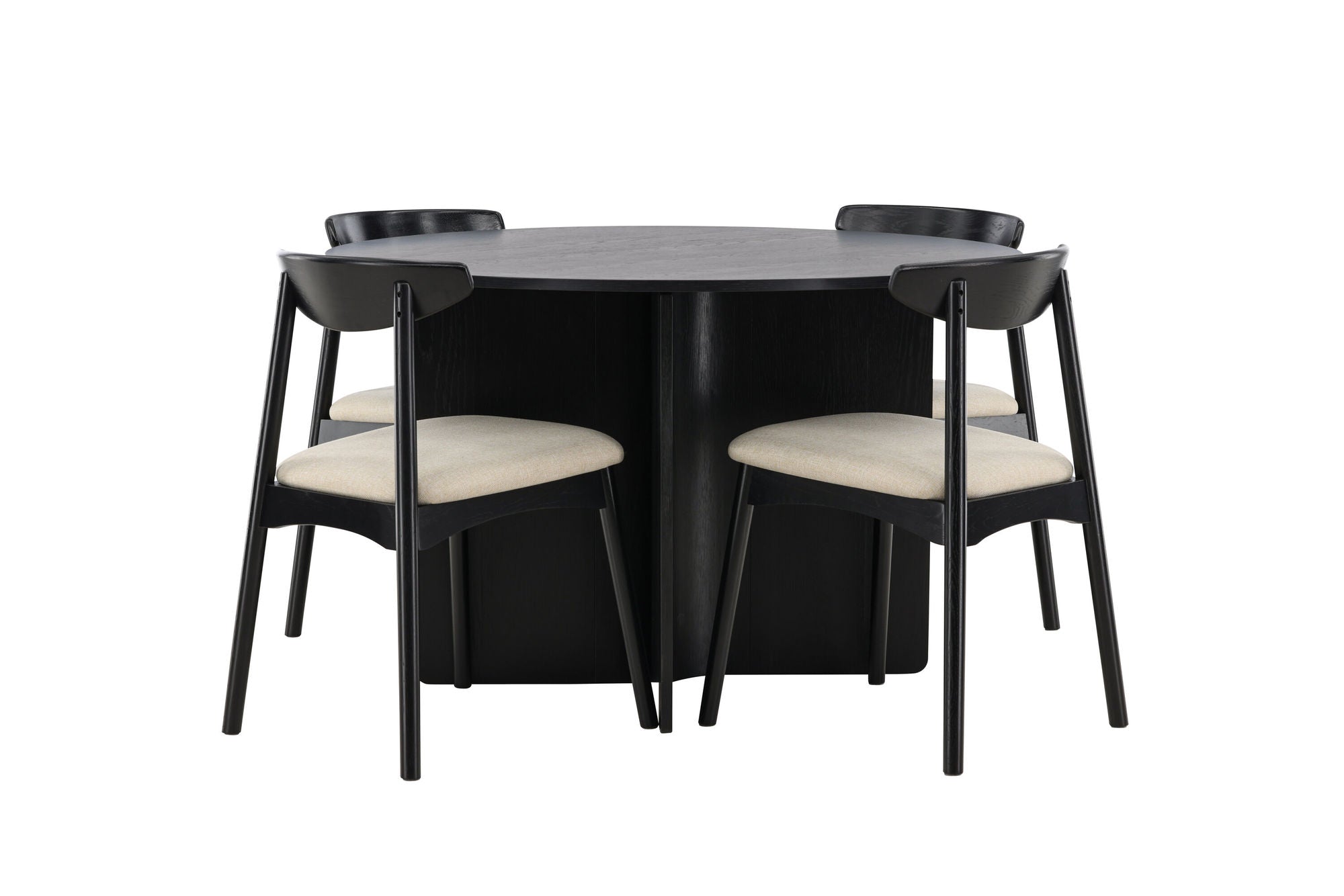 Venture Home Tyresö bord ø120 - Black with Ven stol - Black