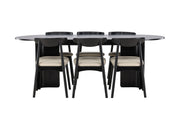 Venture Home Tyresö bord 100x220 cm - Black with Ven stol - Black