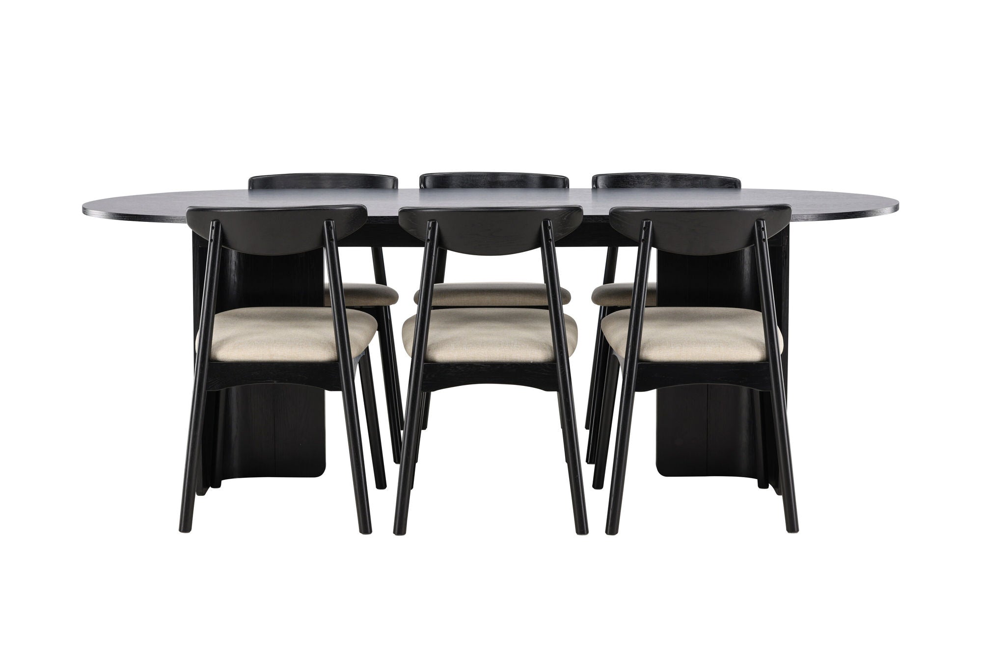 Venture Home Tyresö bord 100x220 cm - Black with Ven stol - Black